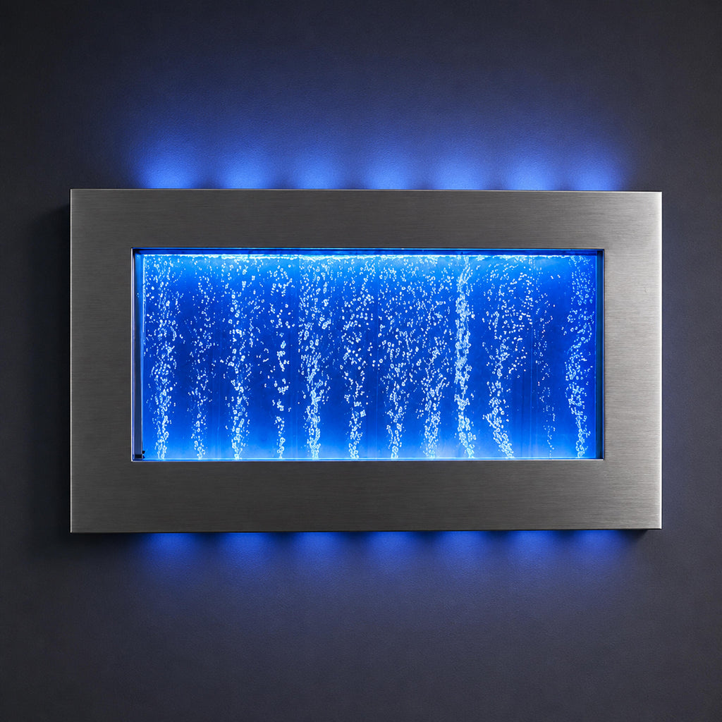 Hanging Water Bubble Wall Fountain with LED RGB Colors 95x55x11.5cm