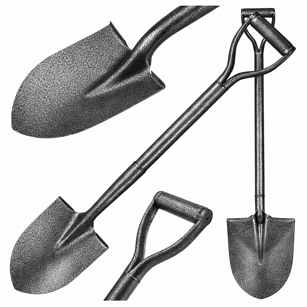 Metal Garden Spade Straight with Metal Handle 100 cm Strong