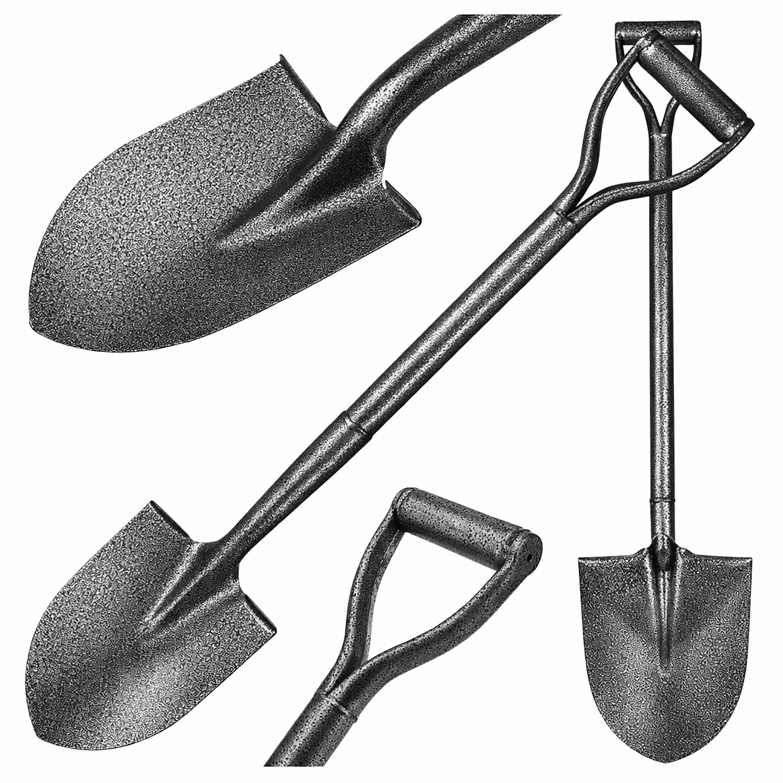 Metal Garden Spade Straight with Metal Handle 100 cm Strong