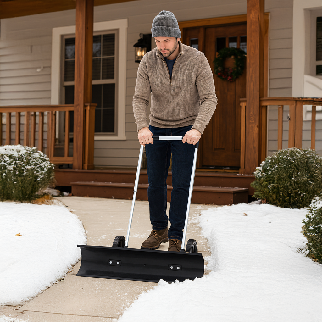 Plow Snow Shovel Snow Blower Scraper Snow Remover On Wheels 95cm