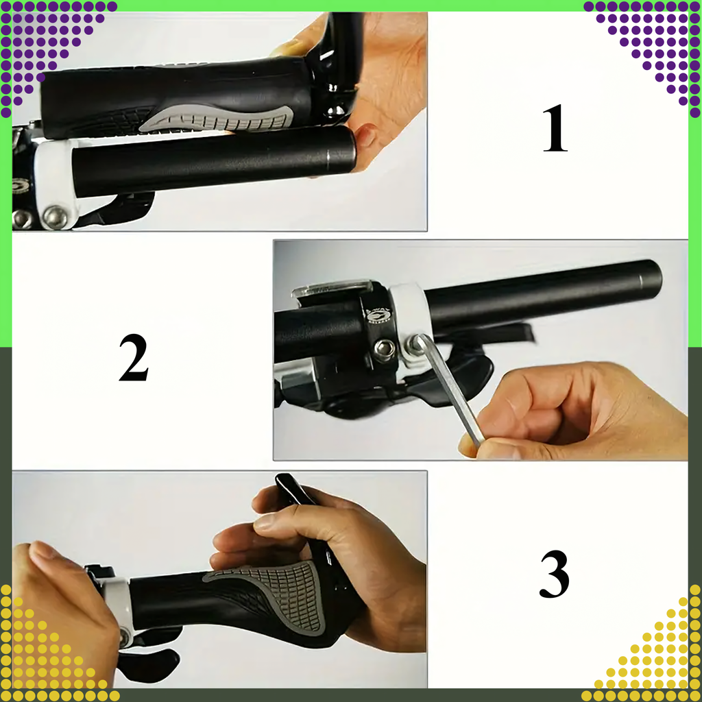 Ergonomic Bicycle Handlebar Grips with Horns 2pcs