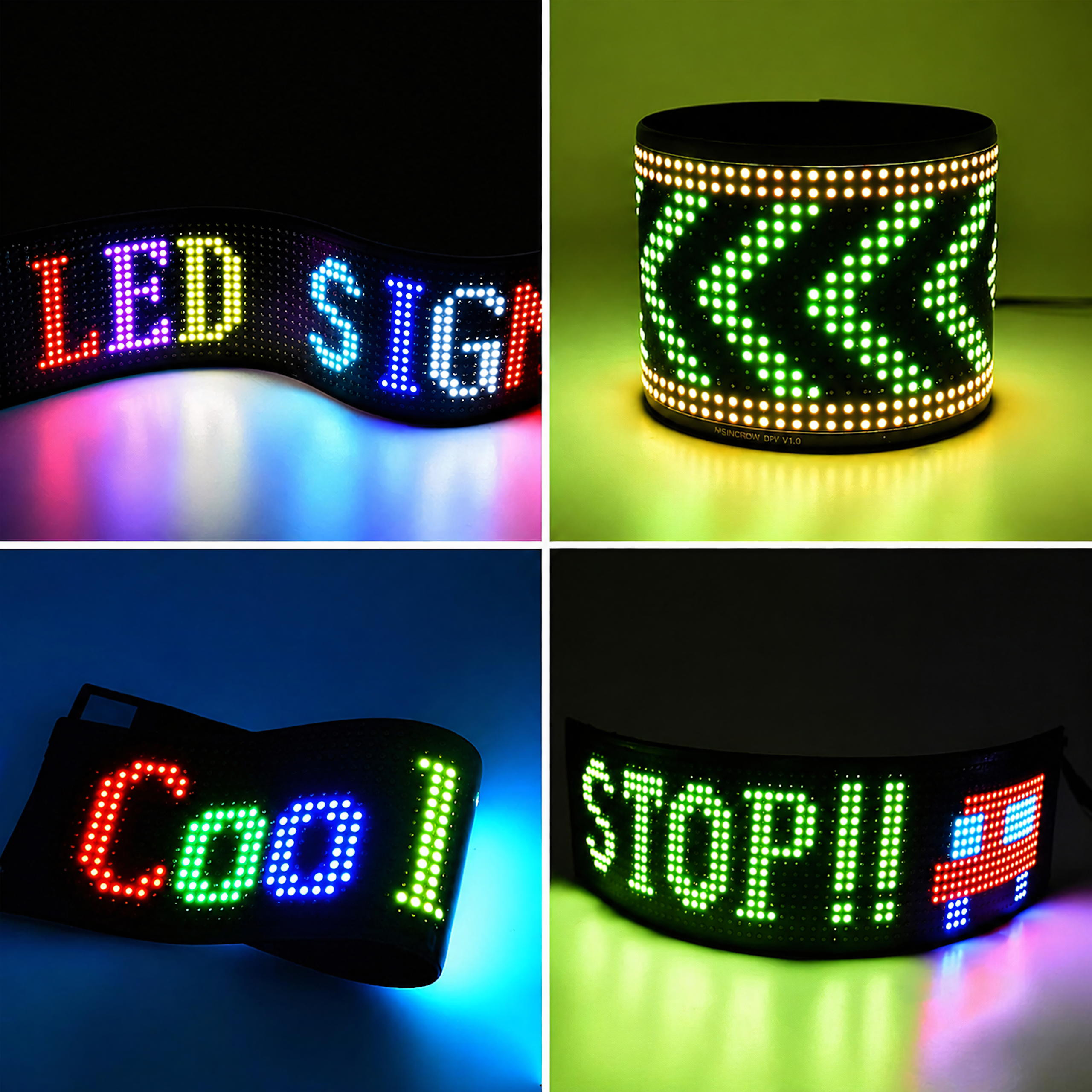 Car LED Display Panel Light Devil Eyes IP65 19x89cm