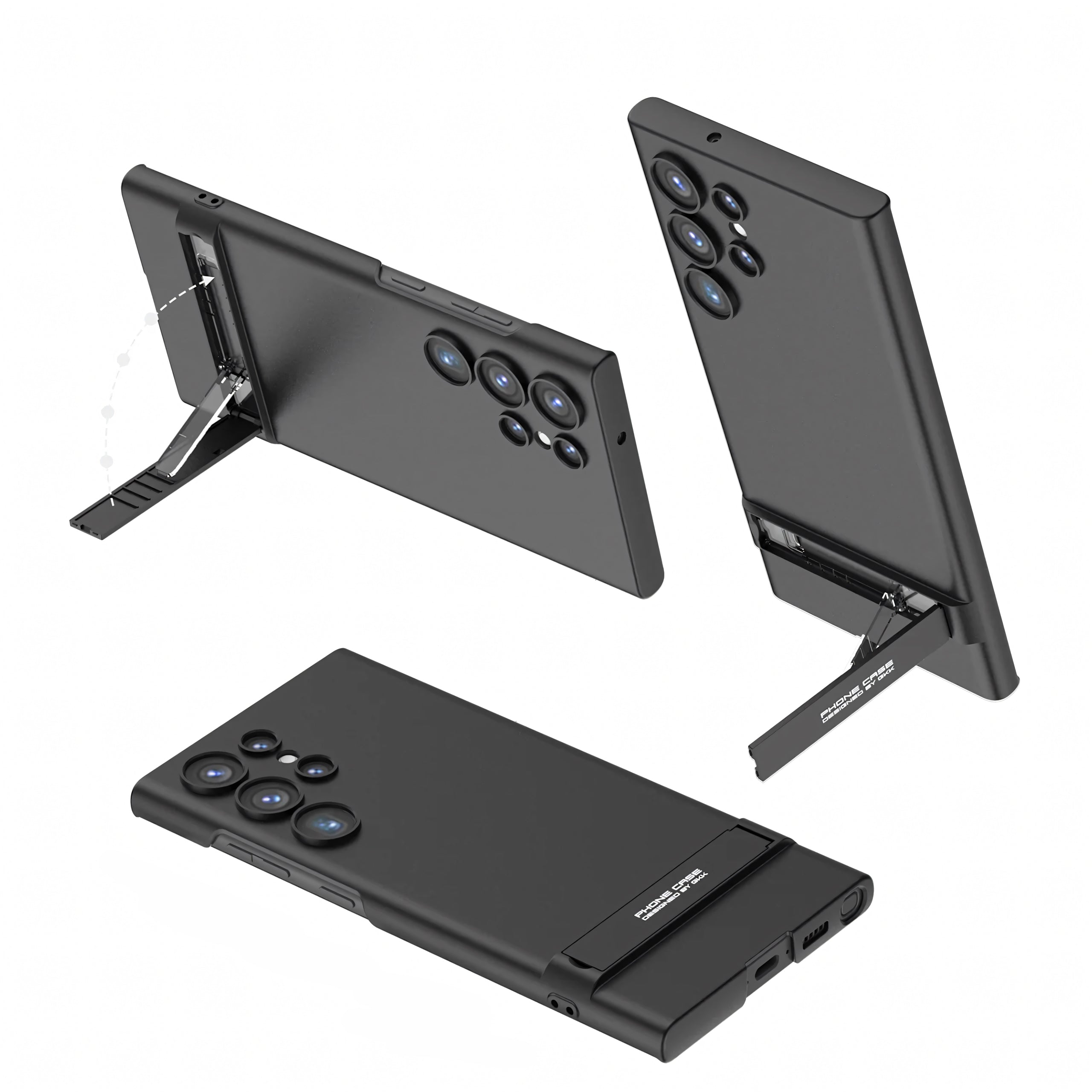 Õhuke kaitsev tagakaas alusega Samsung S24 Ultra Black jaoks