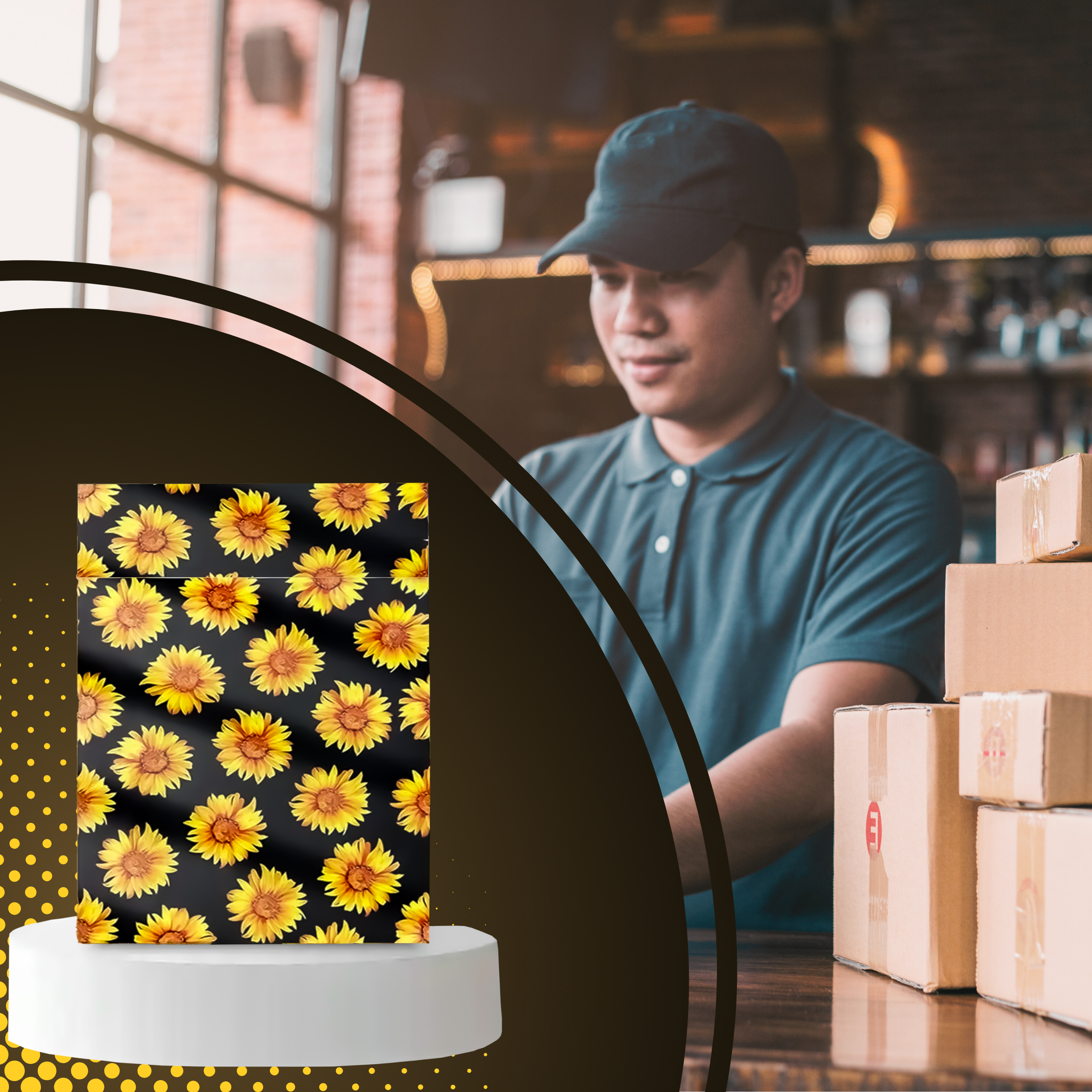 KULLERI FOOLIUMPAKID TUGEVAD FOOLIUMÜMBRIKUD 255x370 PÄEVALILLED 50 tk