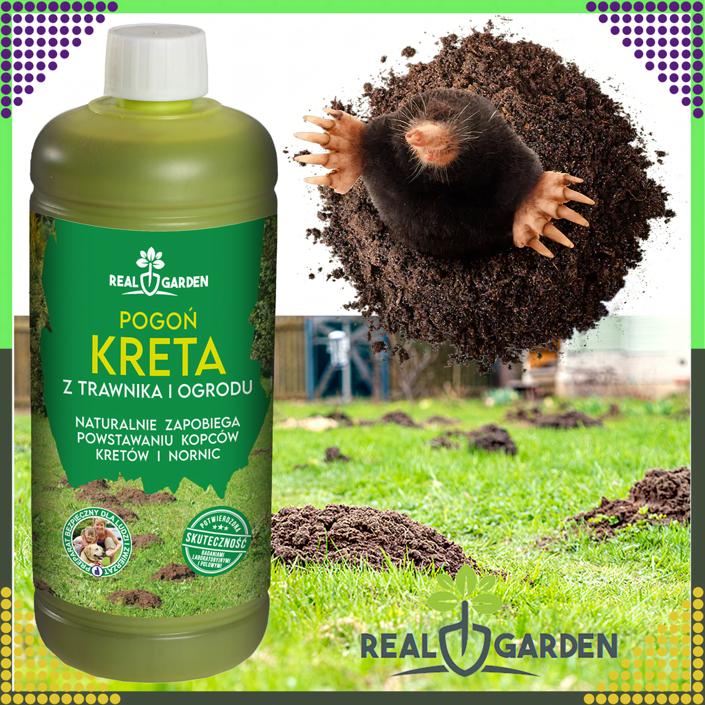 9x Mole, Vole, Rodent Repellent Barrier 1L Ecological