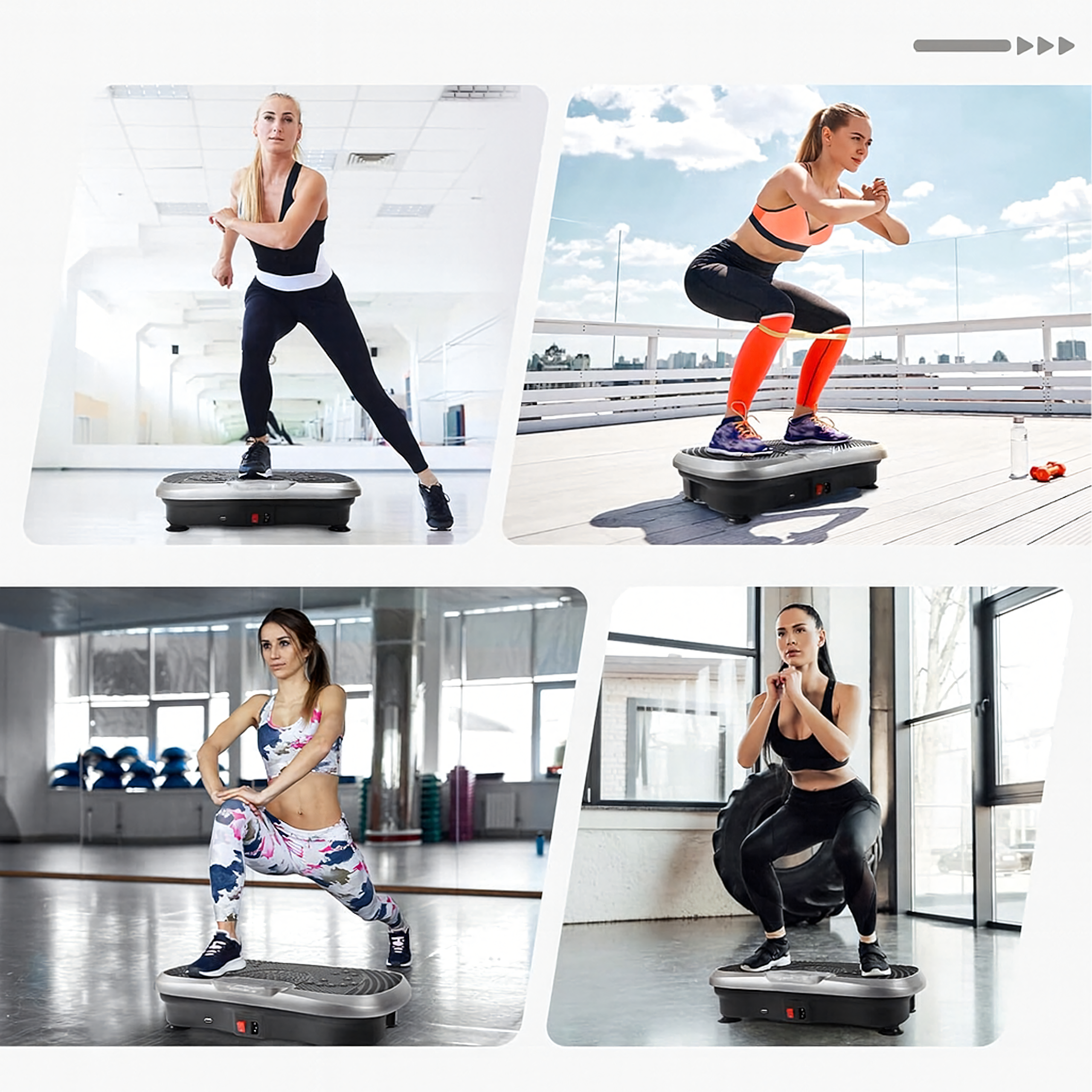 Vibratsiooniplatvorm Vibreeriv Treeningmassaažiseade kaugjuhtimispuldiga, kandevõime 150 kg