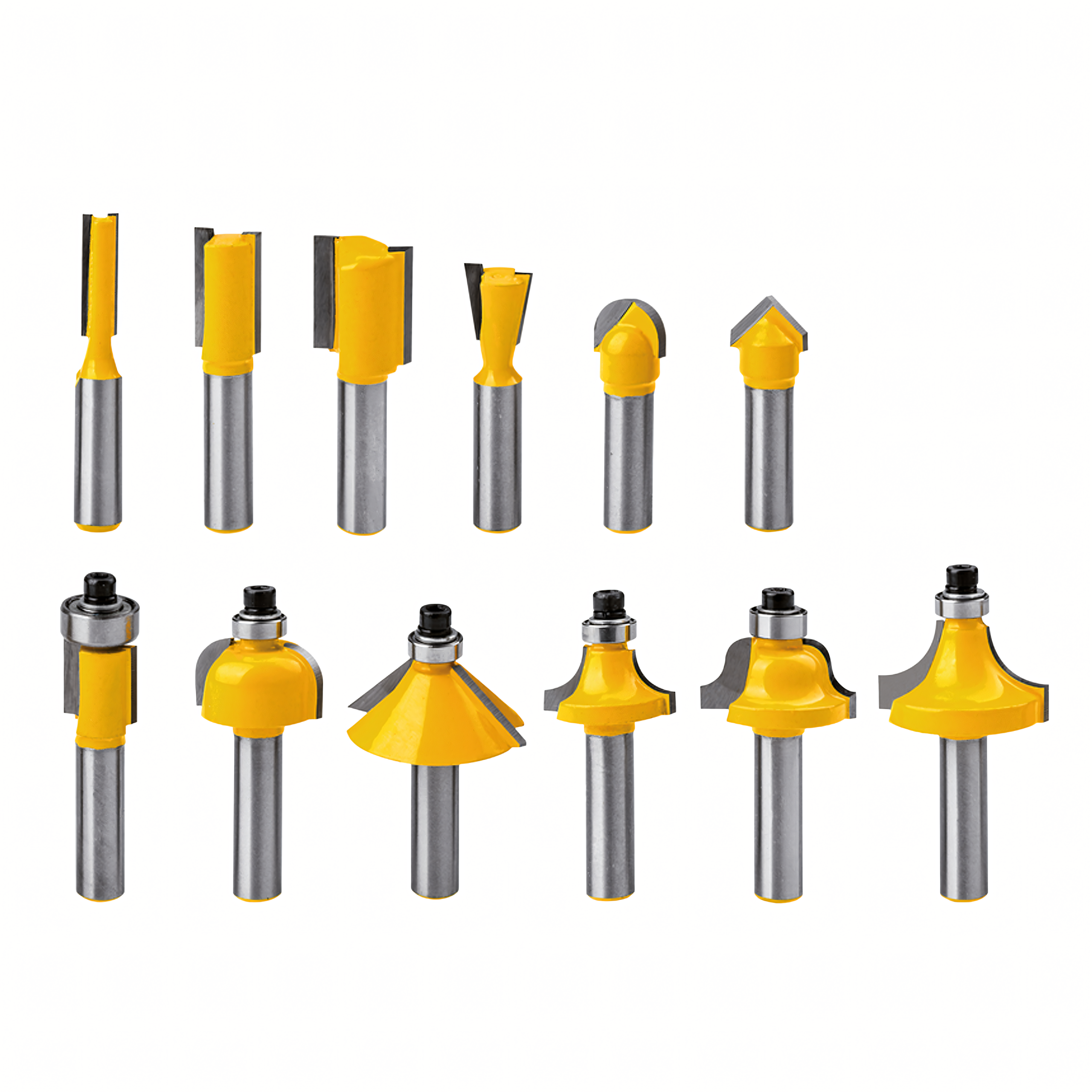 12-osaline kiirlõiketeradega puidutöö freesiotsikute komplekt 12 tk