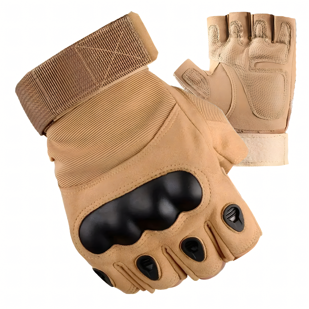Survival Tactical Combat Gloves for Motorcycle Fingerless Military Work Gloves L