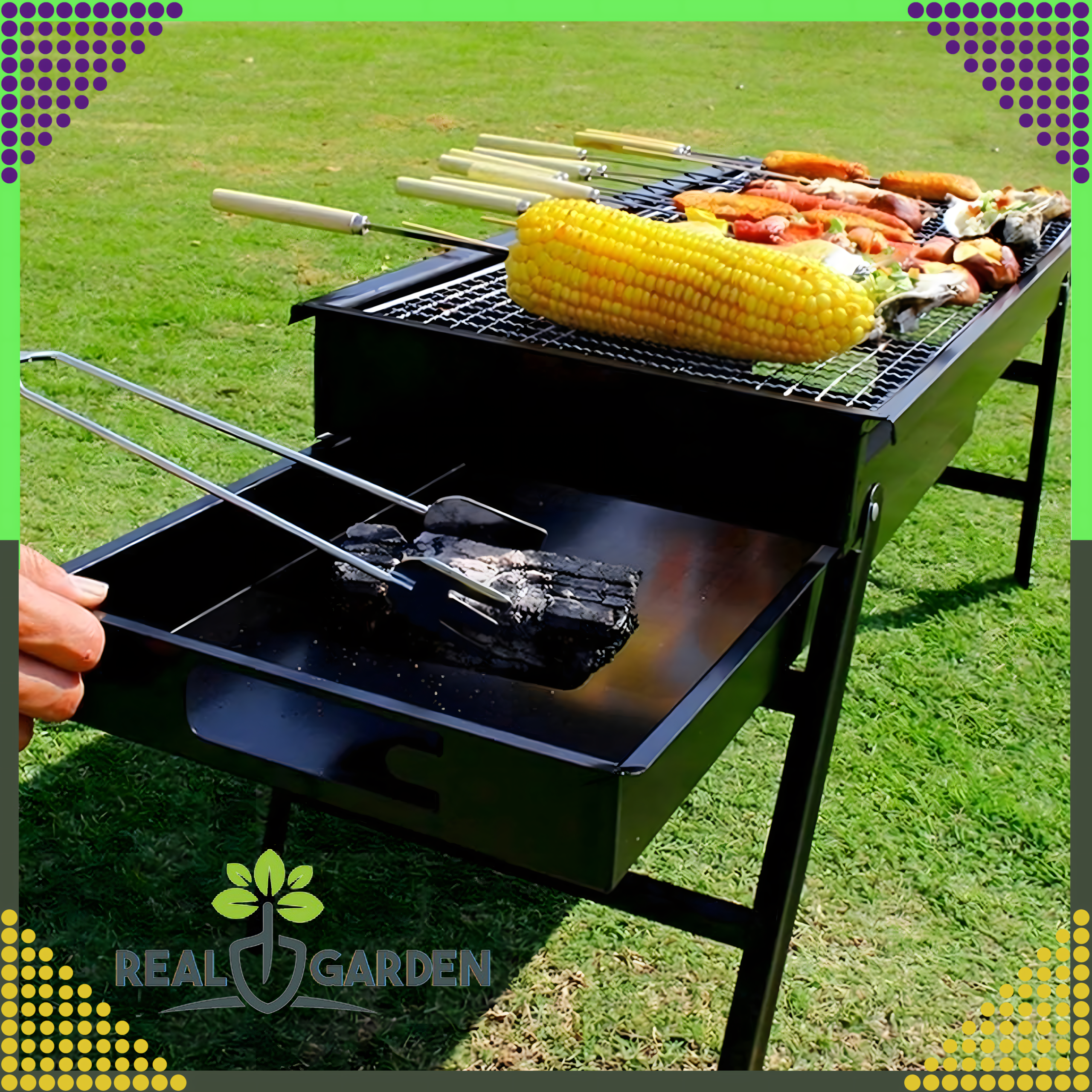Kaasaskantav kokkupandav suur söegrill matkamiseks ja aeda