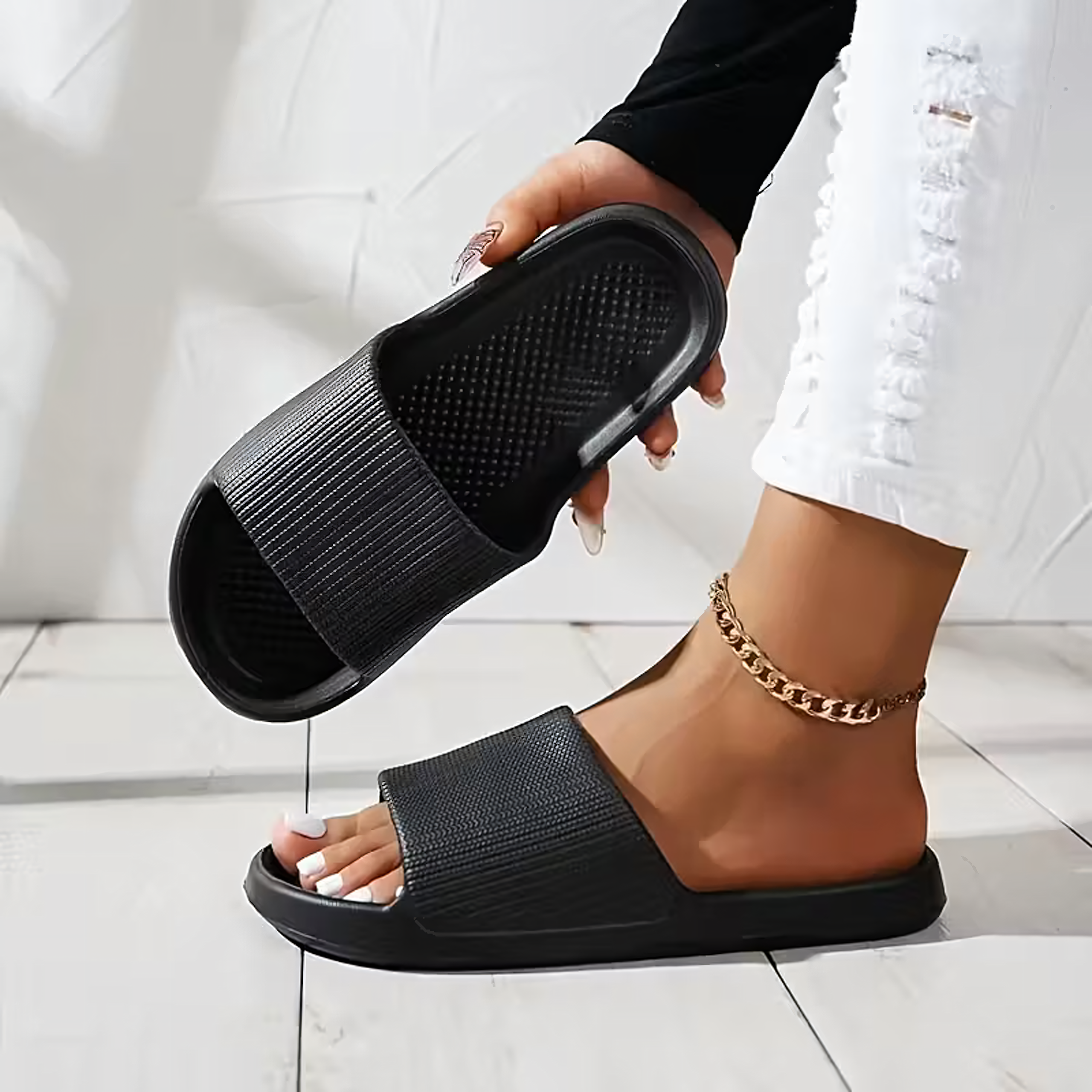 Naiste vahtsussandaalid rannale ja basseini, kerged suvised jalanõud