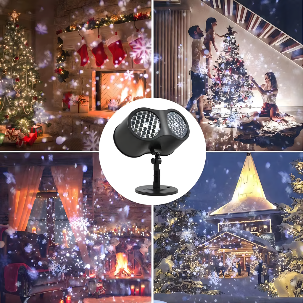 LED Laser Christmas Projector Snowflake Pattern Home Spotlight