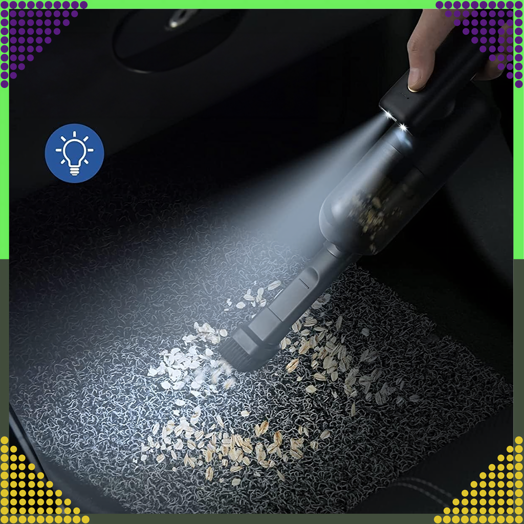 Handheld Cordless Car Vacuum Cleaner 2in1 with LED Blower