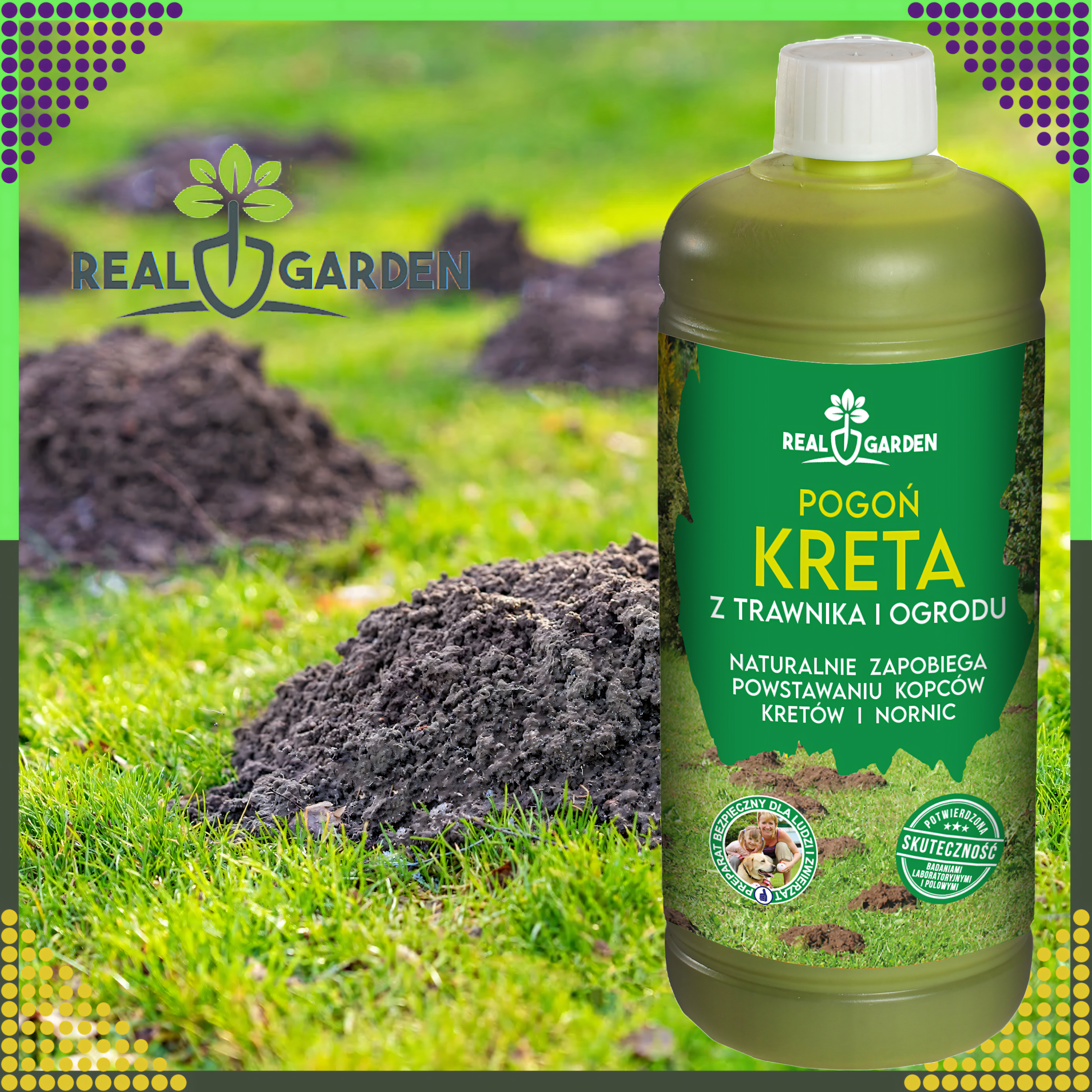 Agent Repellent for Moles Voles Rodents Barrier 1L Ecological