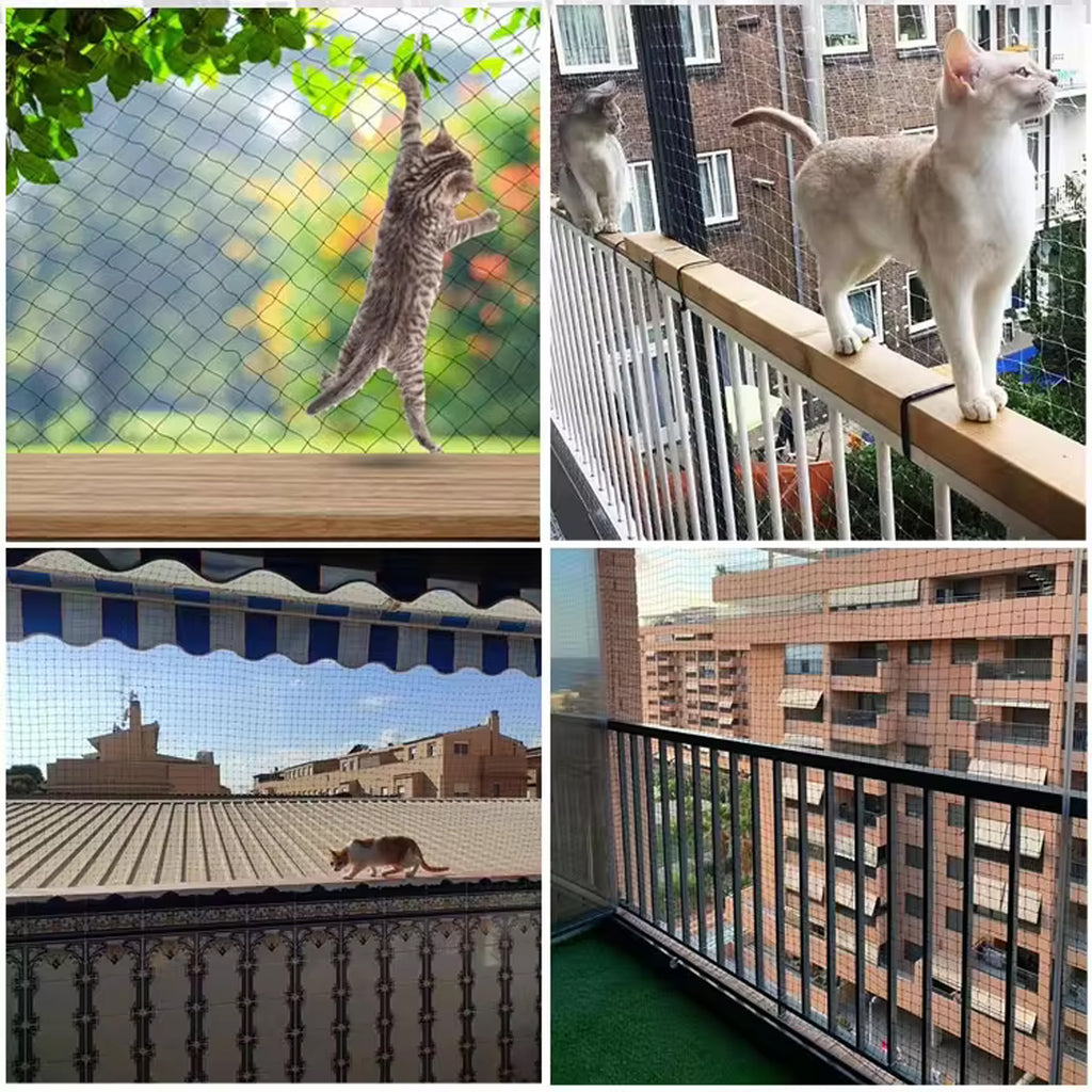 Strong Woven Balcony Net for Cats, Birds, and Pigeons 20g Black 5x10m