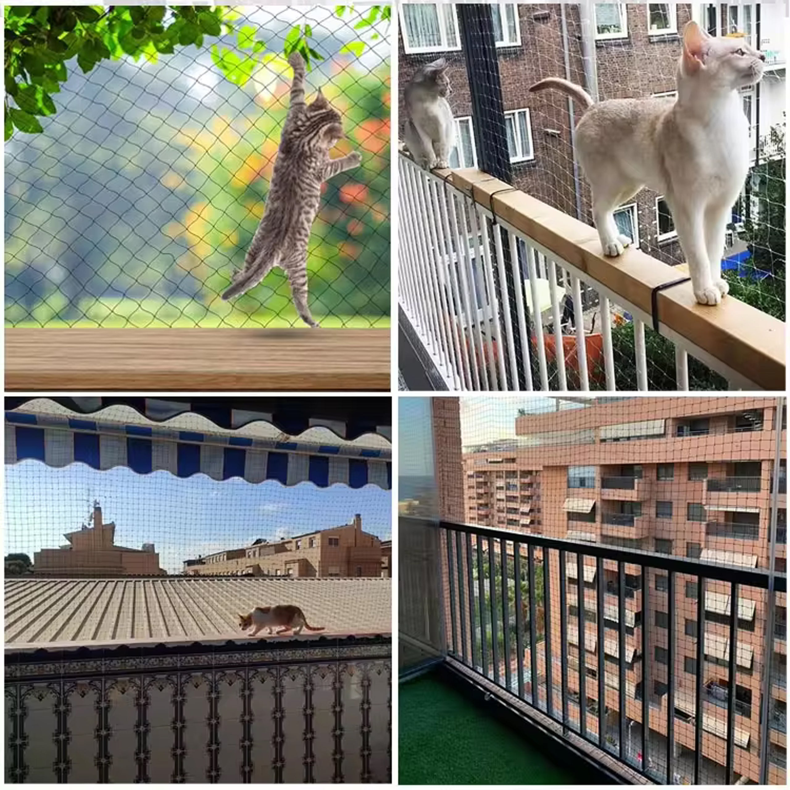 Strong Woven Balcony Net for Cats, Birds, and Pigeons 20g Black 5x10m