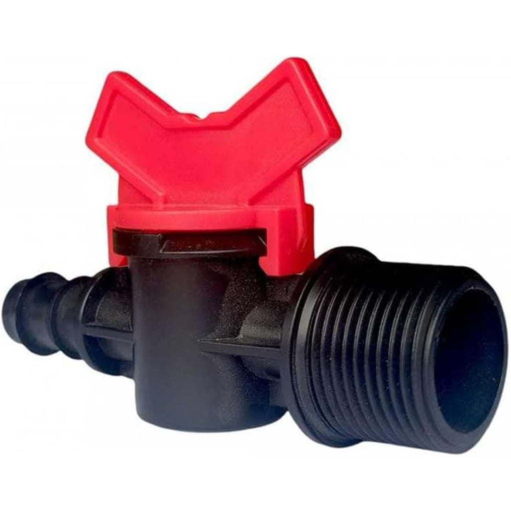 100 pcs Shut-off Valve for Drip Irrigation Line Connector Fi 16 mm