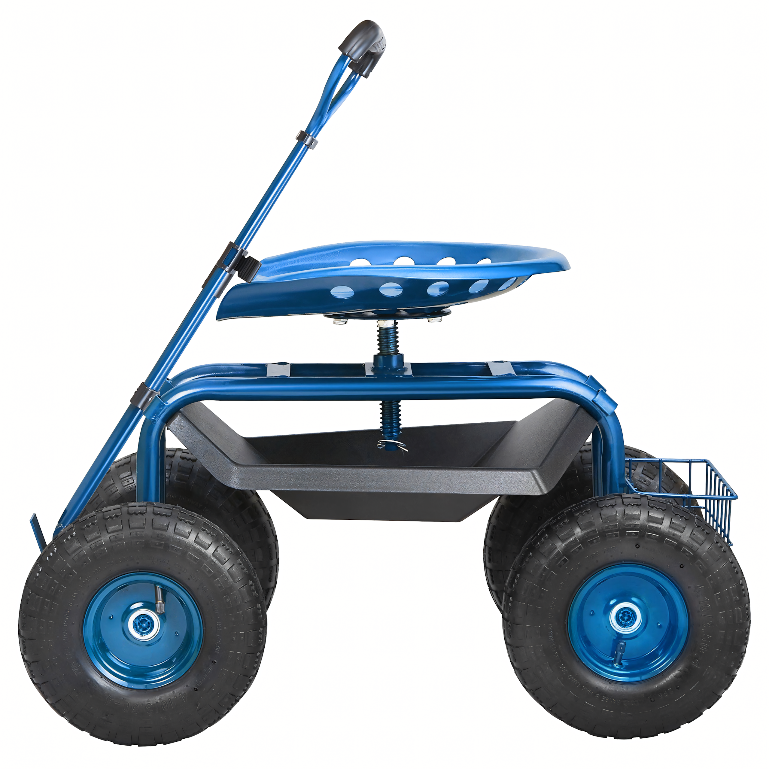 Rotating Garden Cart 360° Seat Stool on Wheels with Basket 24 pcs