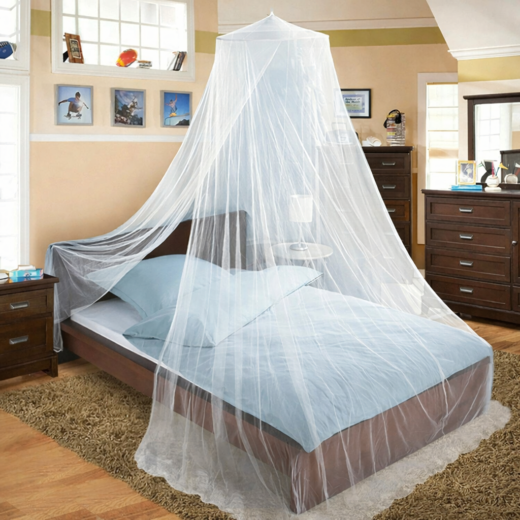 Sääsevõrk-katus voodile, suur putukavõrk kardin