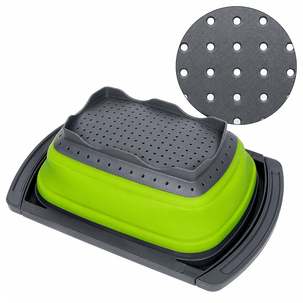 Foldable Silicone Kitchen Colander Drain Rack 61cm