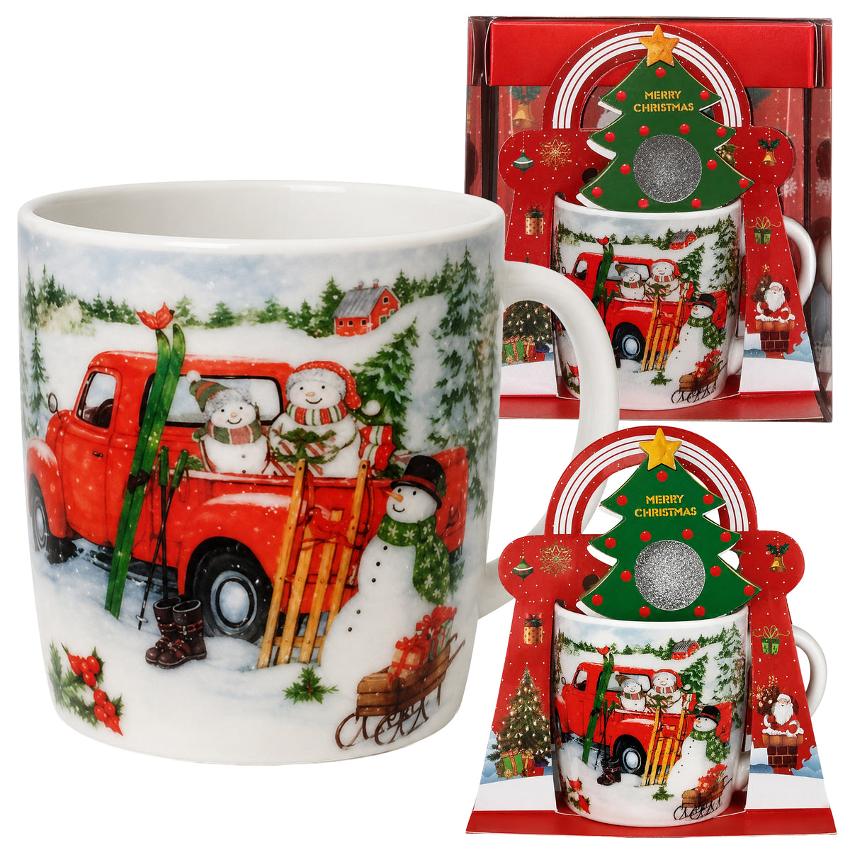 Christmas Mug Santa Snowman Christmas Tree Gift 200 ml