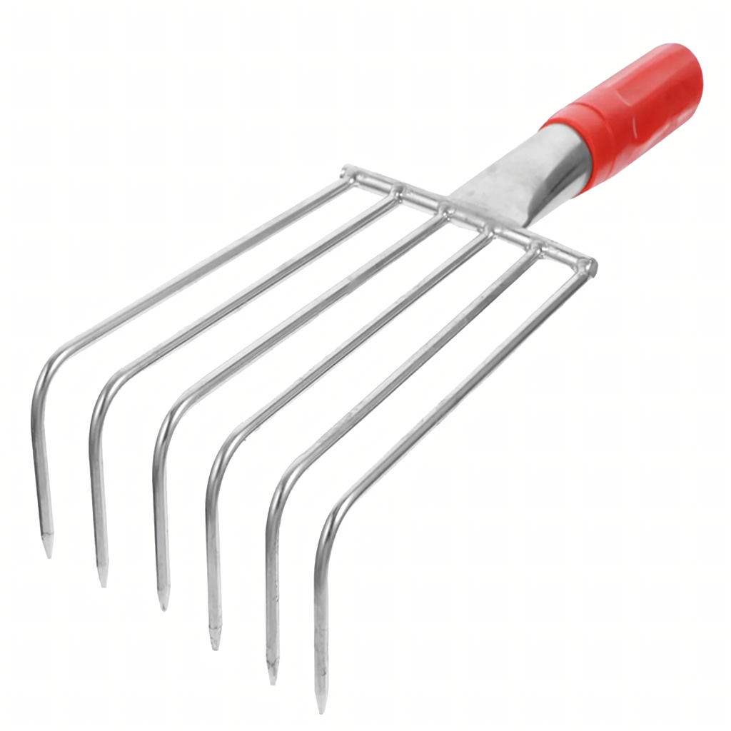 Metal Garden Rake with 6 Tines 32 cm
