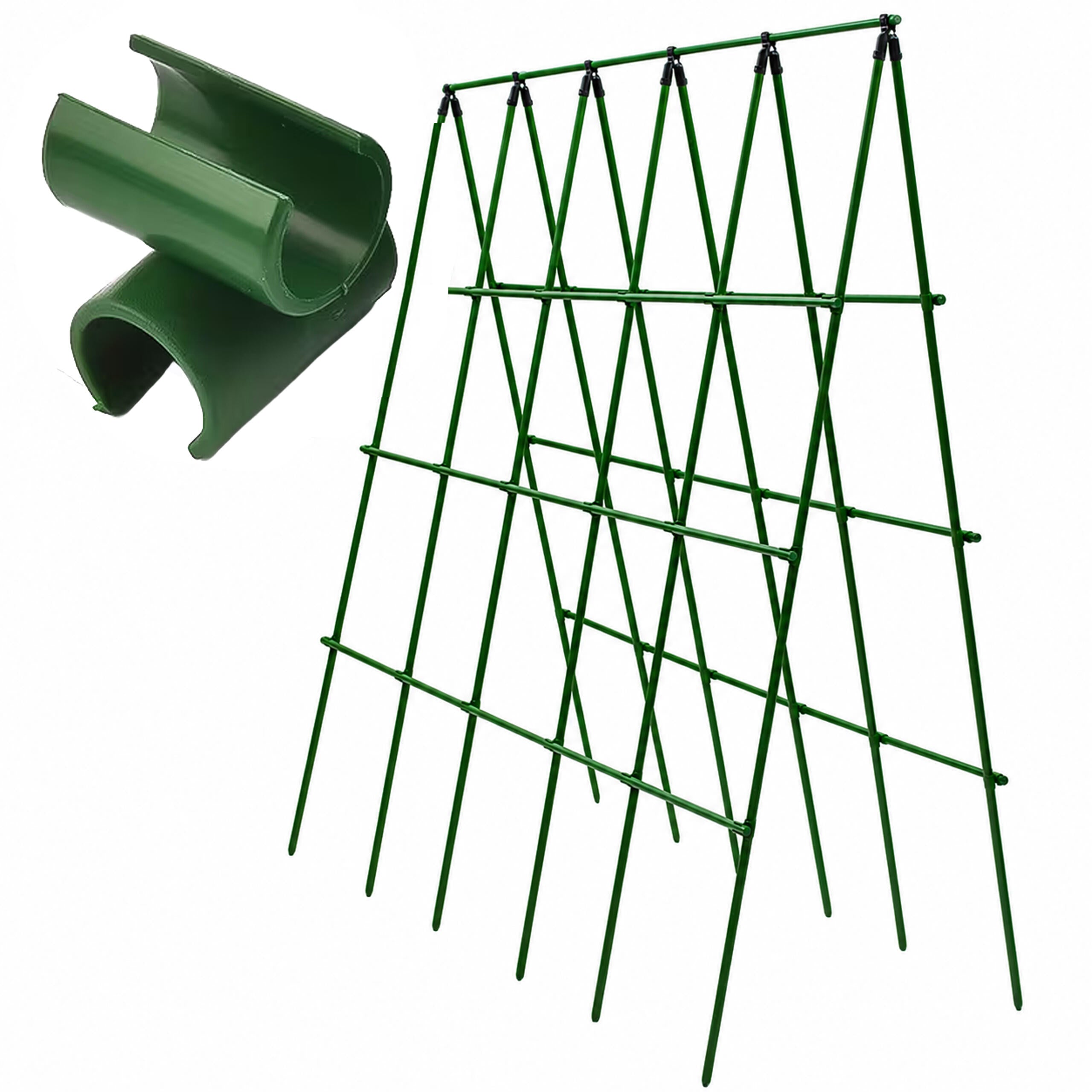 Roheline 11 mm ristnurga ühendus aiatoikudele 10 tk