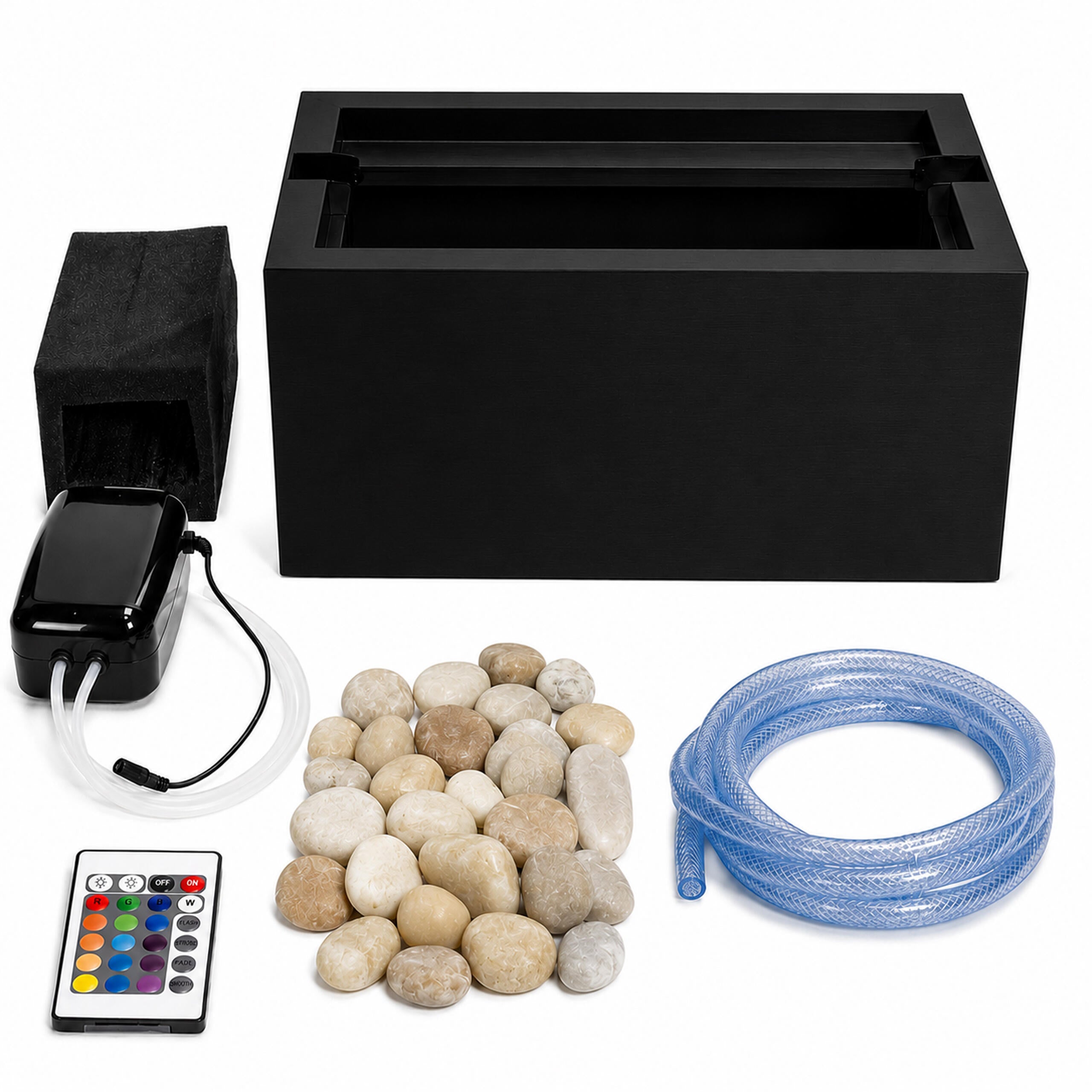 Freestanding Water Bubble Wall Fountain LED RGB Colors 150x39x26cm