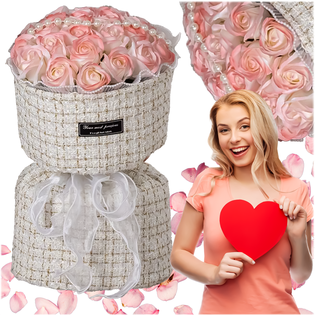 Roosiseepide roosa LED komplekt sõbrapäevaks, naistepäevaks, kingituseks või sünnipäevaks