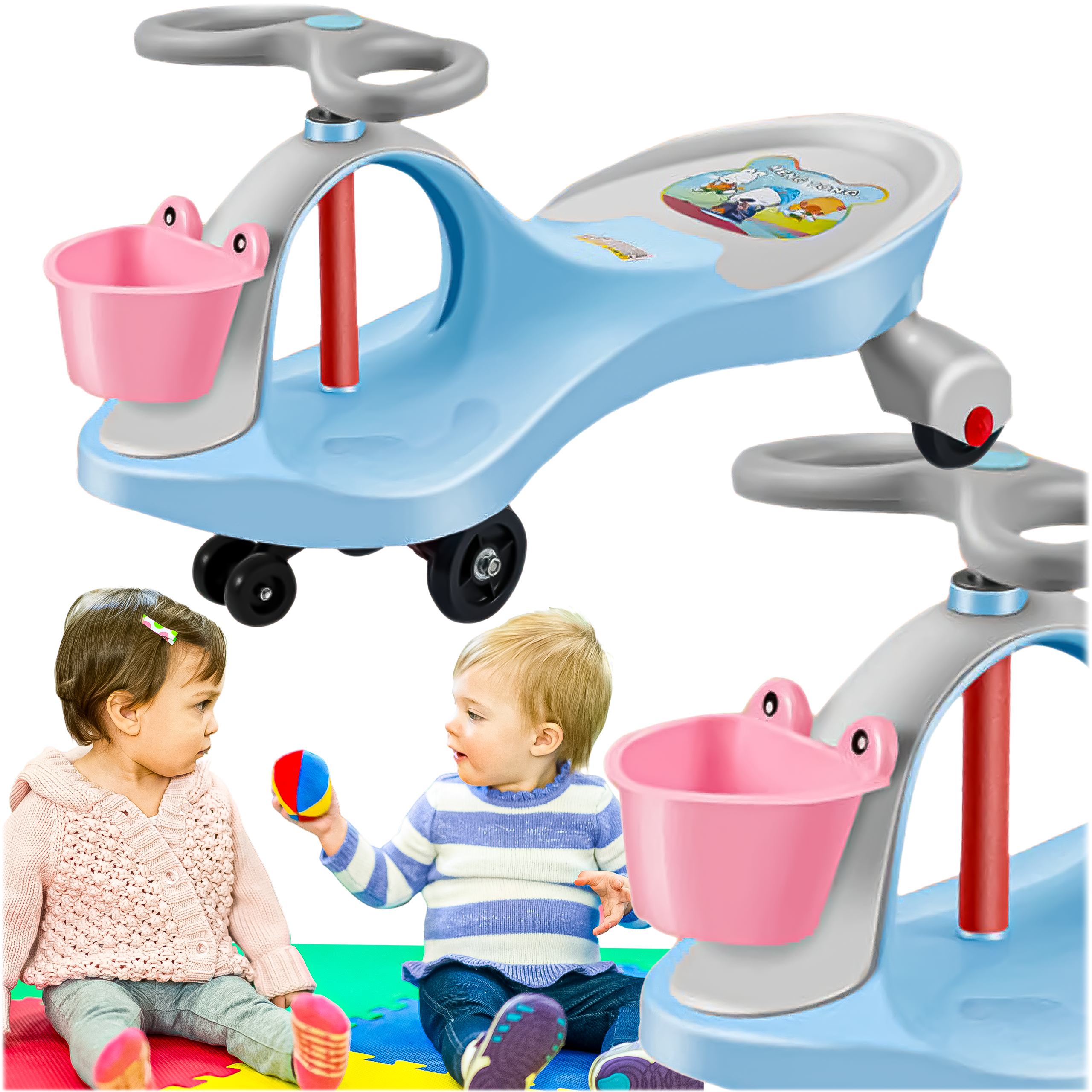 ALUS 32 tk laste tasakaalu kiikauto, lükatav gravitatsioonisõiduk