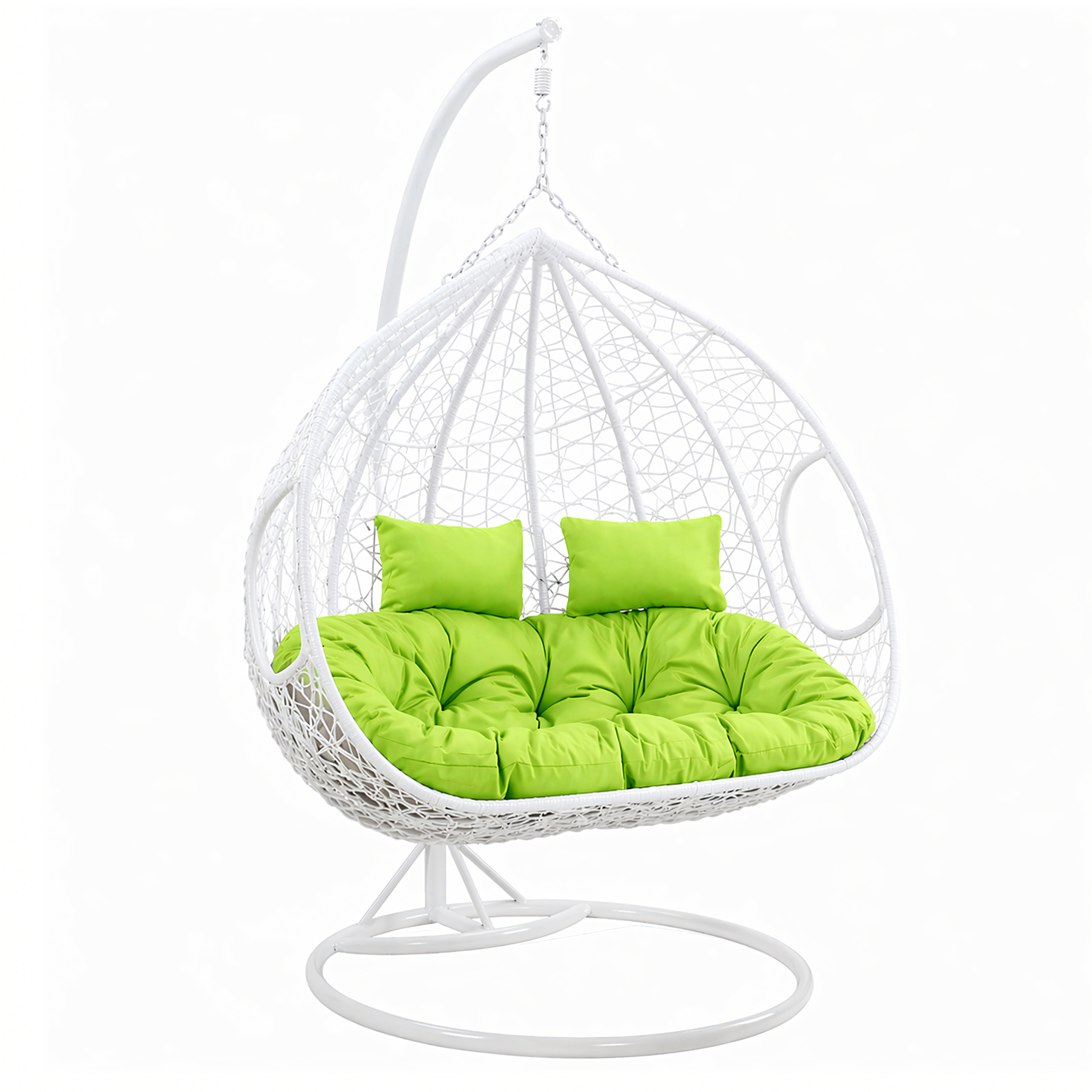 Double Hanging Cocoon Chair Swing Basket 200kg White