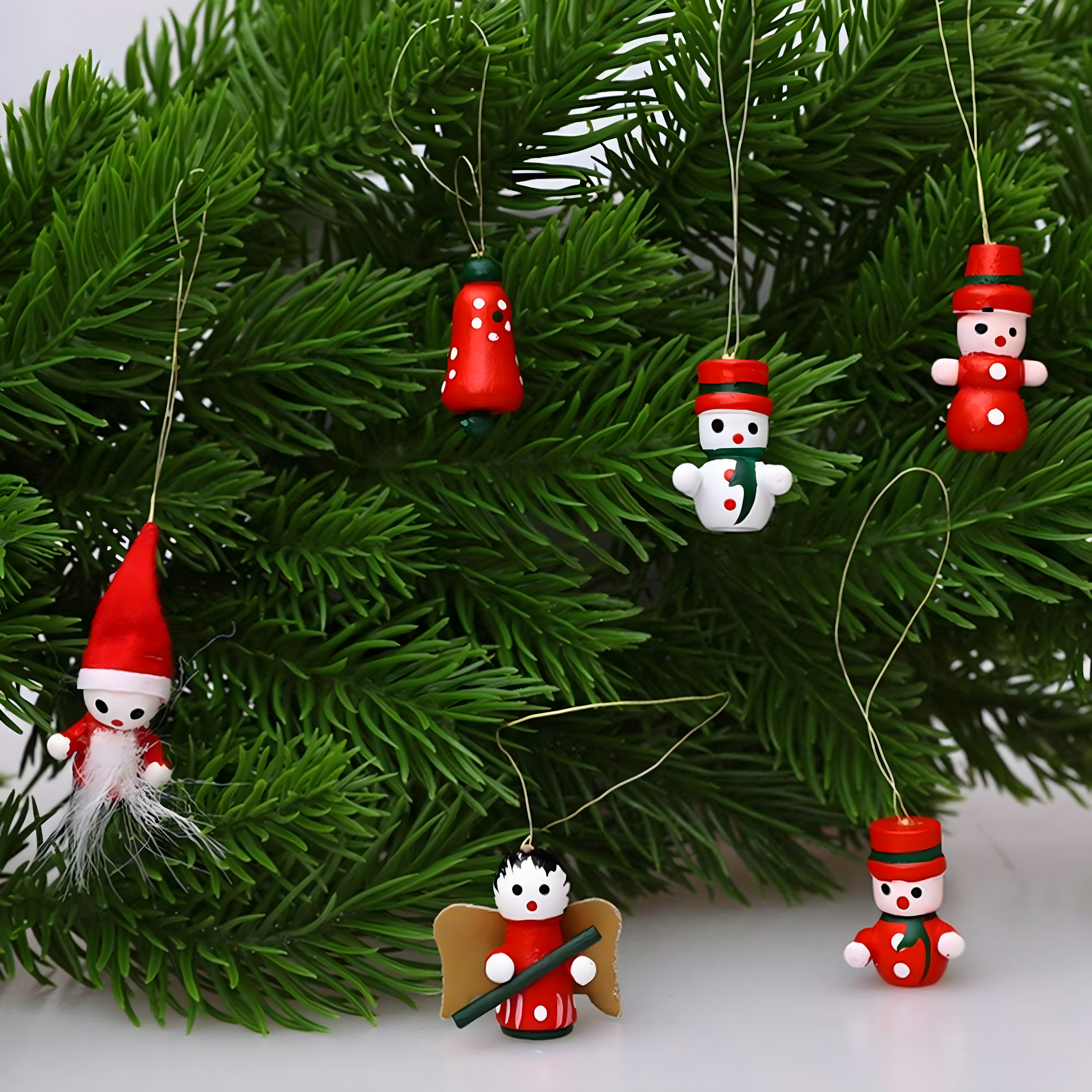 Puidust jõulukuulid ripatsid jõulupuu kaunistused 10 tk