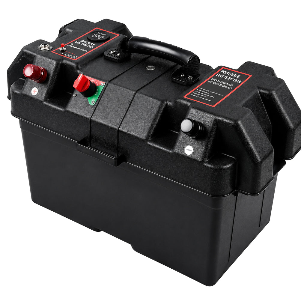 12V akukast voltmeetriga ja 2x USB-pordiga