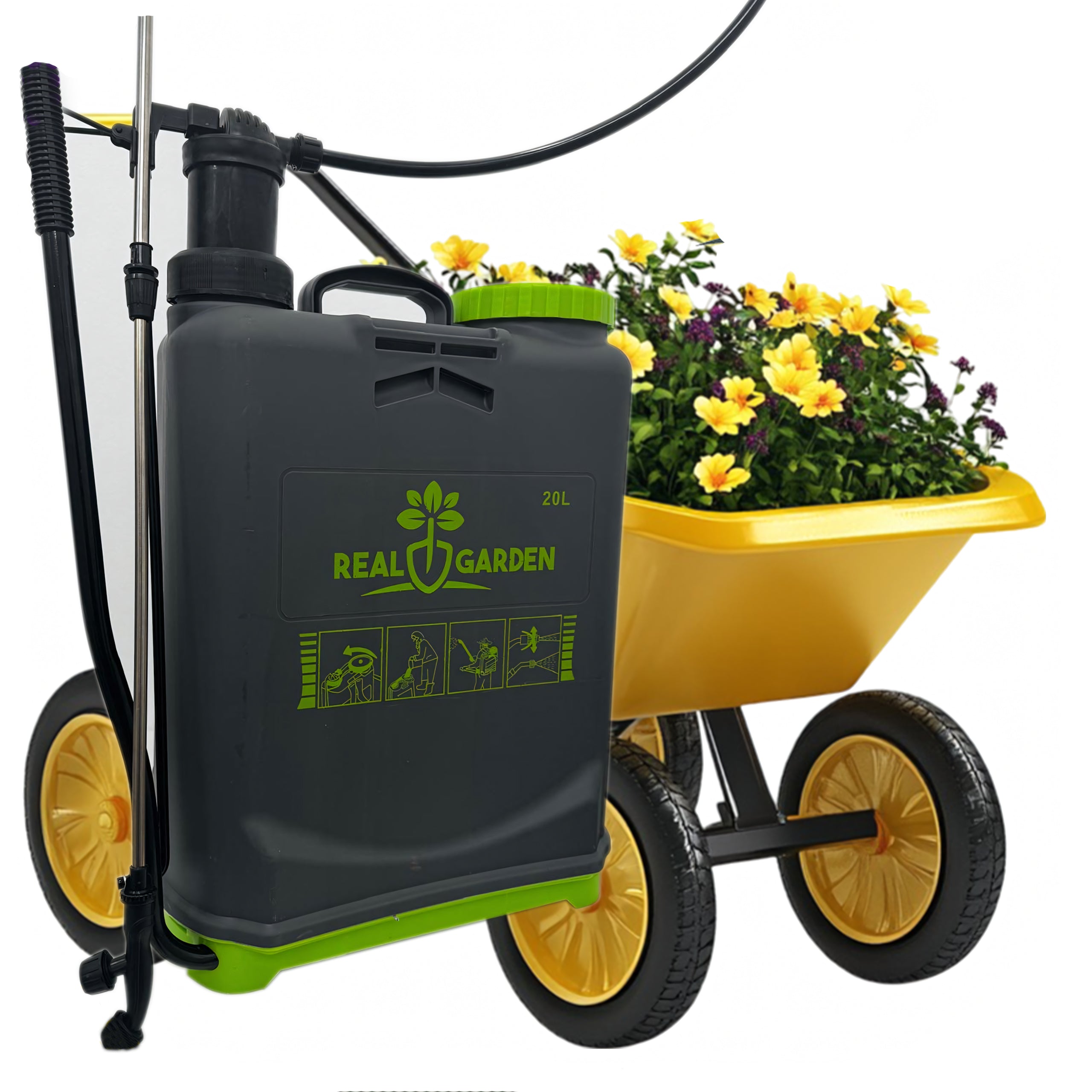 48x 20L Pressure Backpack Garden Sprayer with Nozzles and Funnel
