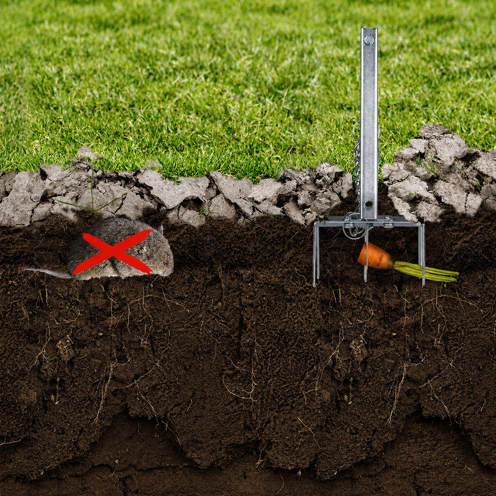 Scissor-Style Mole Trap for Eliminating Moles, Voles, Rodents, and Shrews