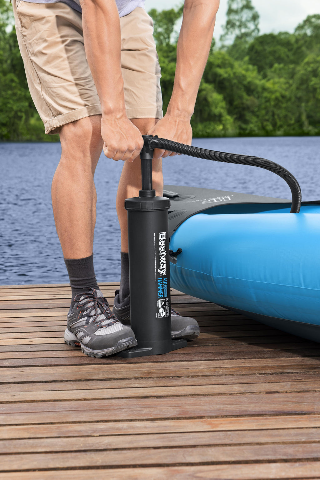 Bestway 62030 käsitsi kolbpump madratsitele ja basseinidele 48 cm 3.5L Black