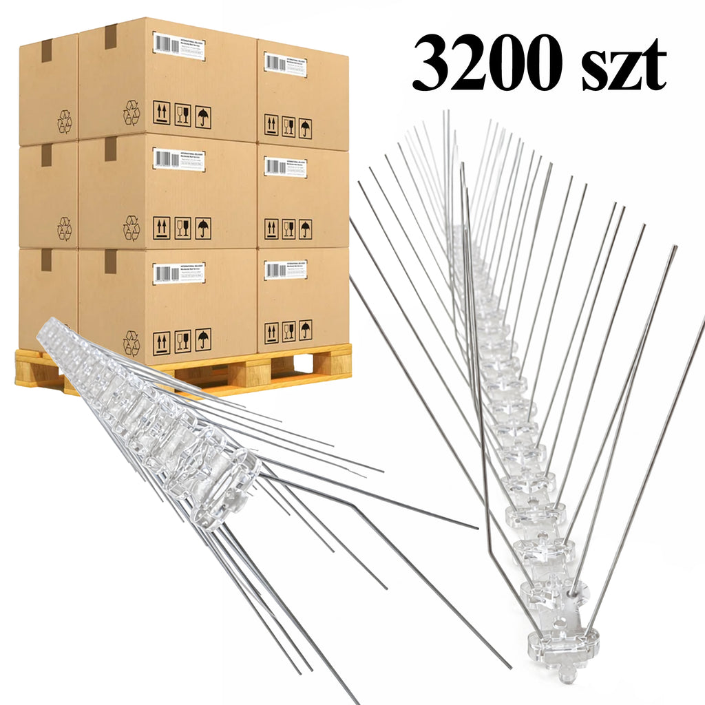 3200 pcs Stainless Steel Metal Bird Spikes for Pigeons and Sparrows on Window Sills and Ledges 50 cm