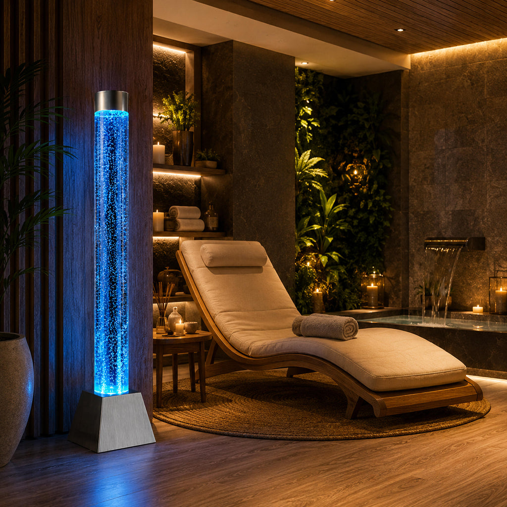 Water Bubble LED RGB Floor Lamp Column 180x15cm with Remote Control