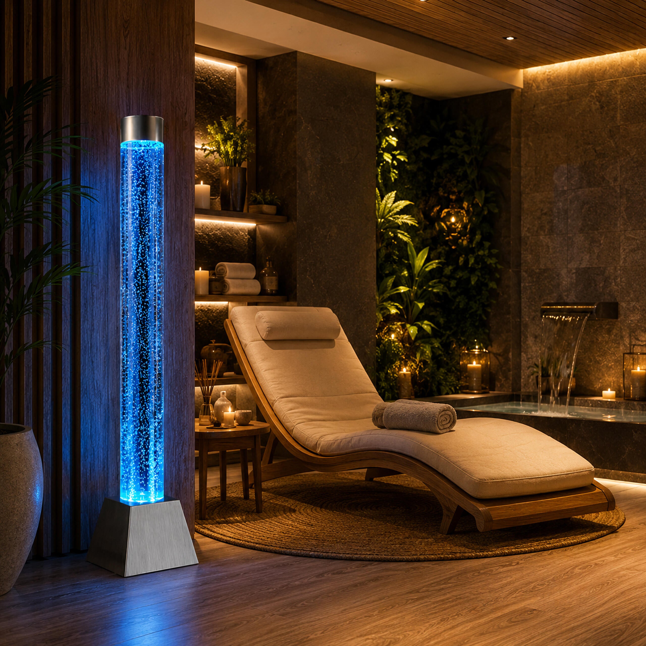 Water Bubble LED RGB Floor Lamp Column 180x15cm with Remote Control