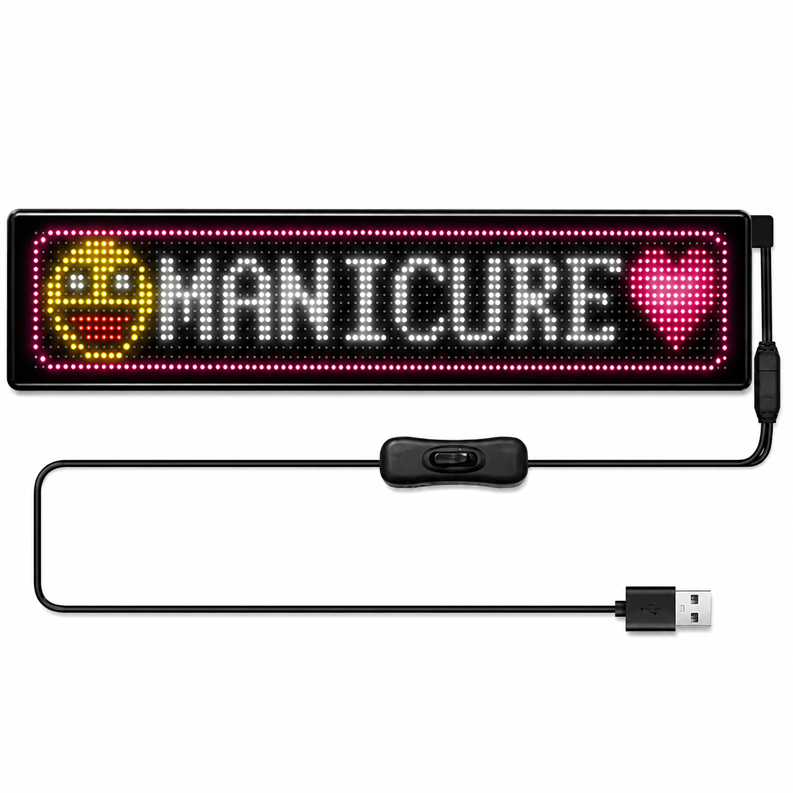 Car LED Display Panel Light Devil Eyes IP65 19x89cm