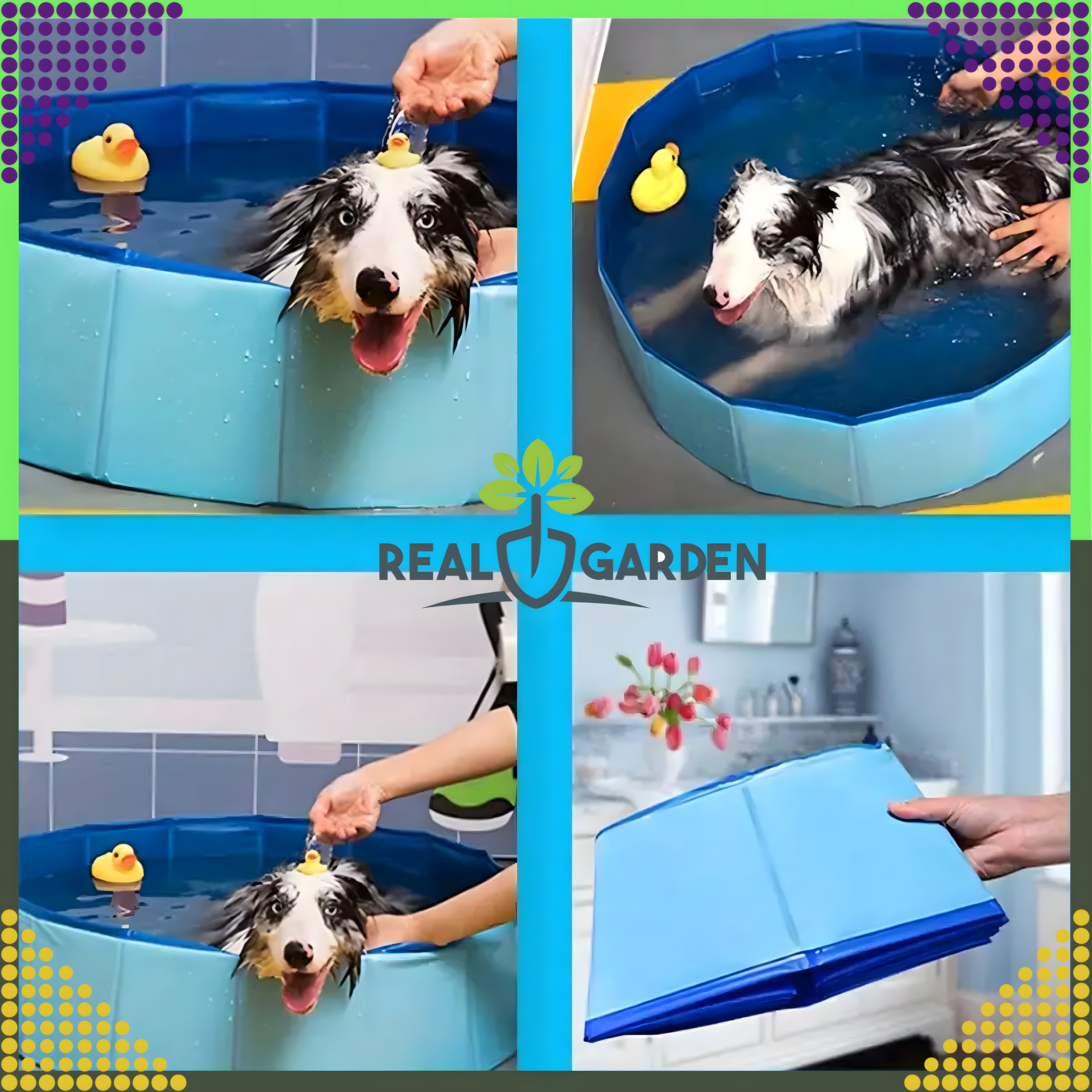 Tugev aiandusloomade ujumisbassein jahutamiseks ja pesemiseks, kokkupandav, 60x20cm