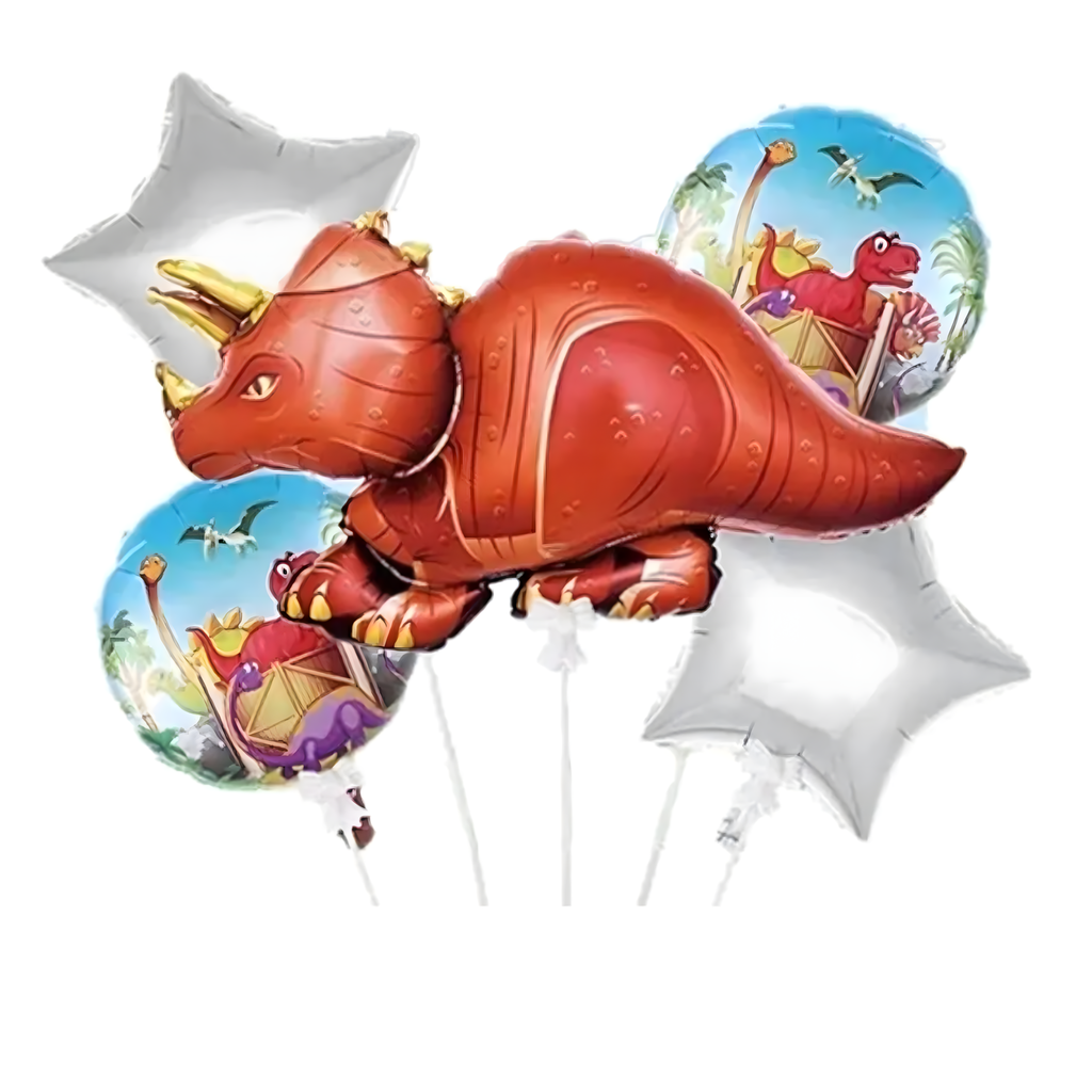 Set of Dinosaur Birthday Balloons for Birthdays Birthday Parties 5 pcs
