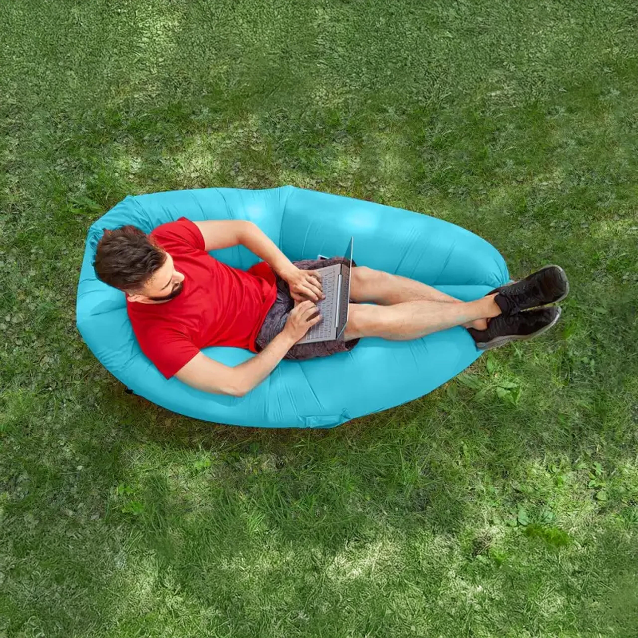 Inflatable Beach Sofa Bed Mattress Lounger Lazy Bag 200x70cm