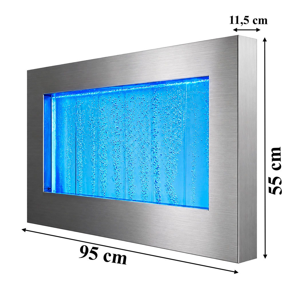 Hanging Water Bubble Wall Fountain with LED RGB Colors 95x55x11.5cm