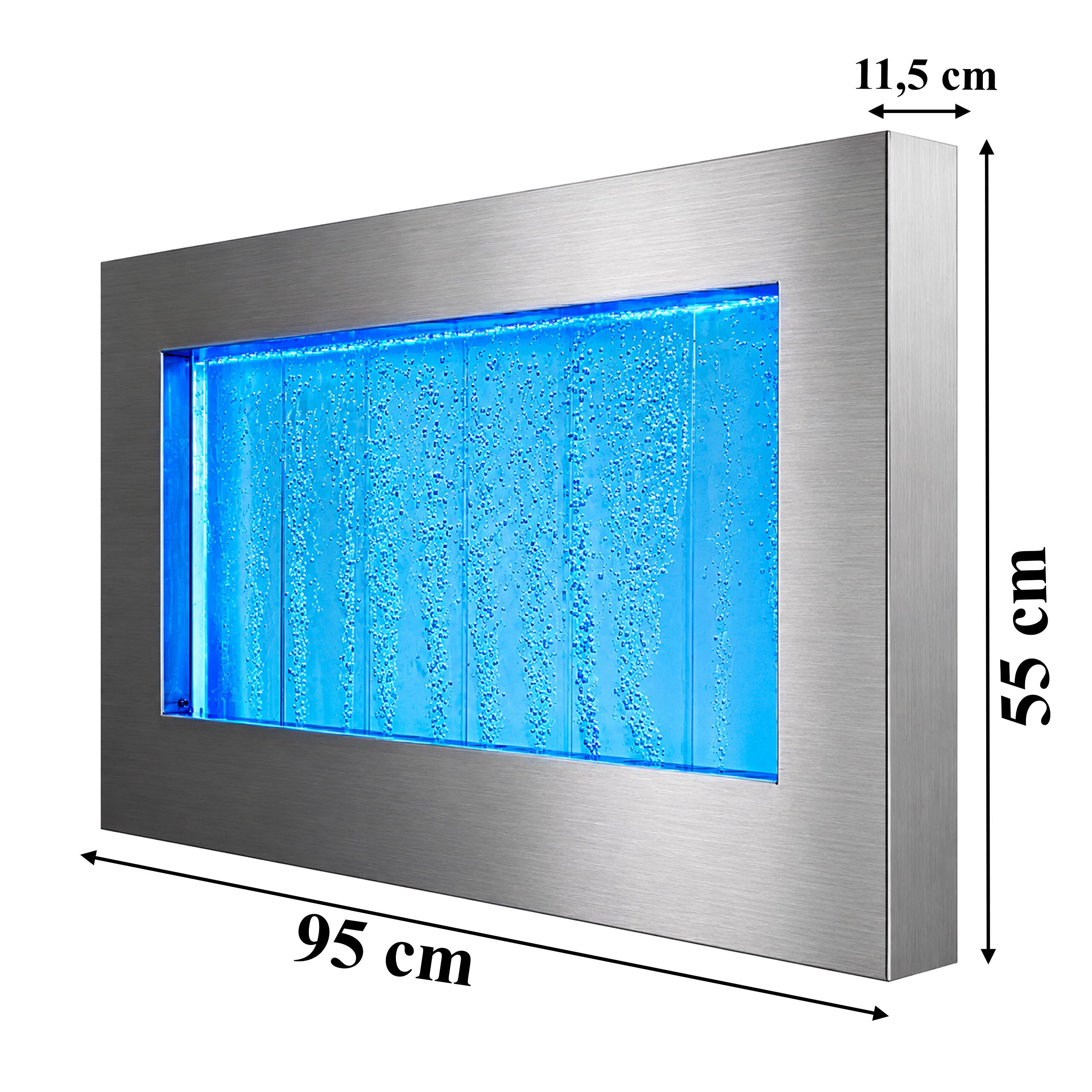 Hanging Water Bubble Wall Fountain with LED RGB Colors 95x55x11.5cm
