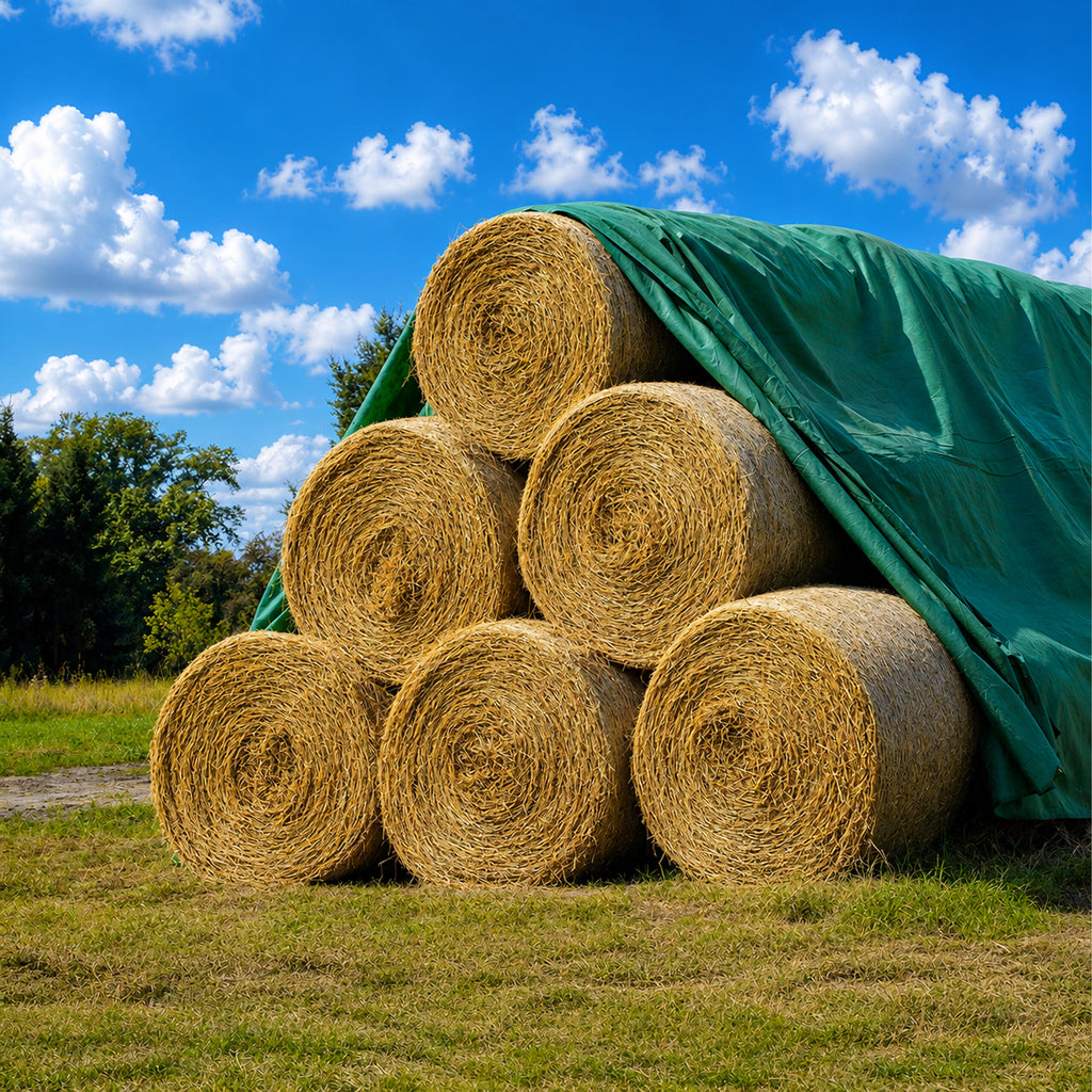 Protective Nonwoven Fabric for Covering Hay and Straw Stacks 7.6x12.5m Strong 120g