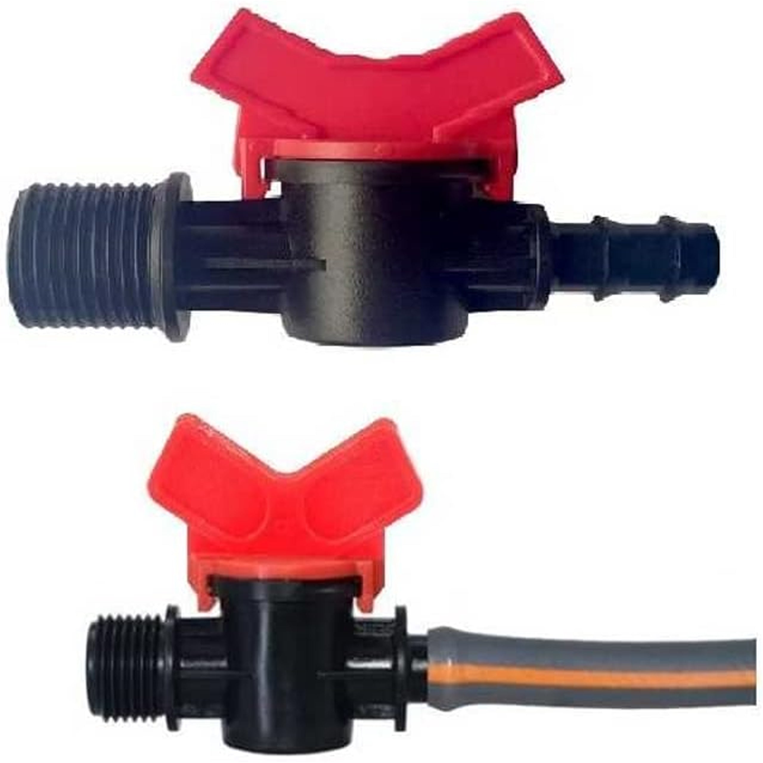 100 pcs Shut-off Valve for Drip Irrigation Line Connector Fi 16 mm