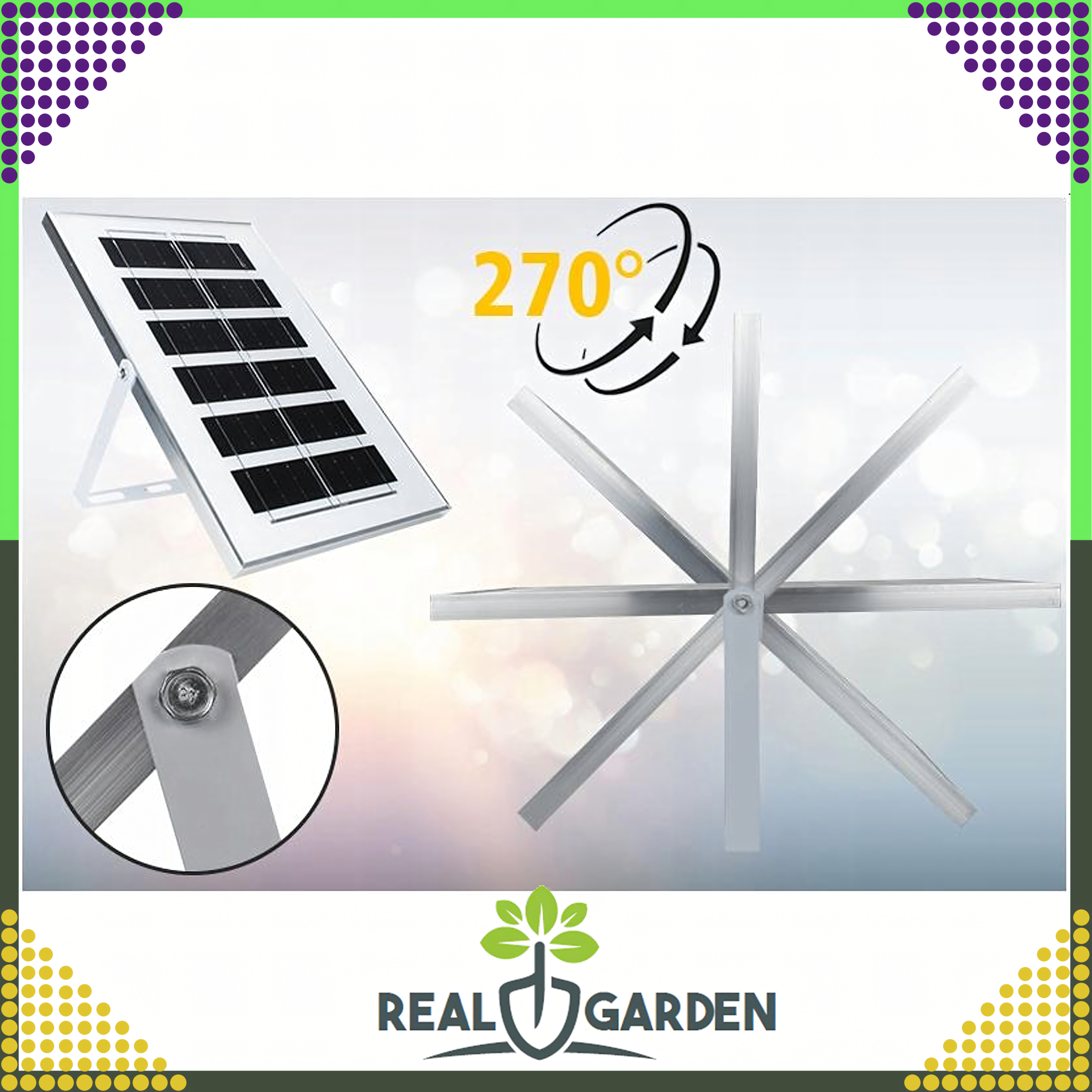 Garden Lantern Solar Pole Lamp Powerful 50W Street Panel 100 LEDs