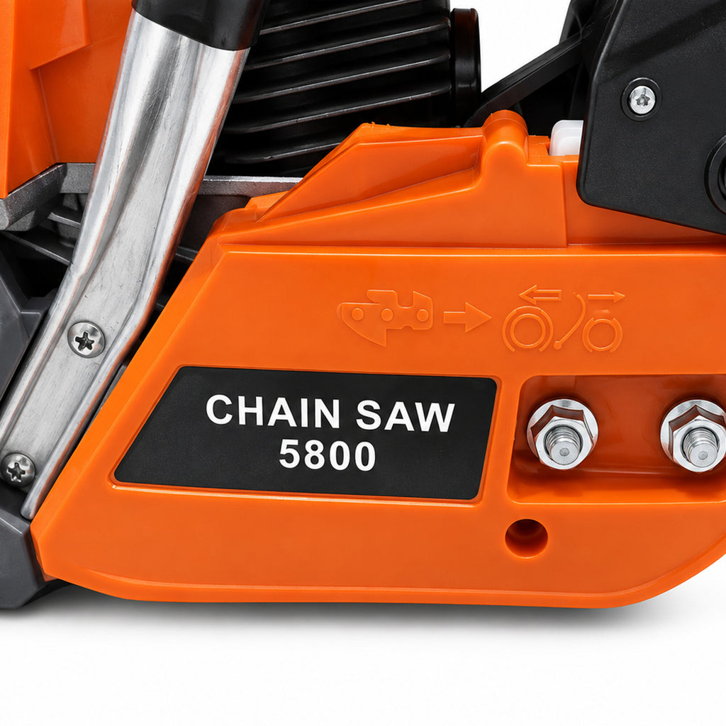 Gasoline Chainsaw Wood Cutting Set 5.8kW 58cm Guide Bar
