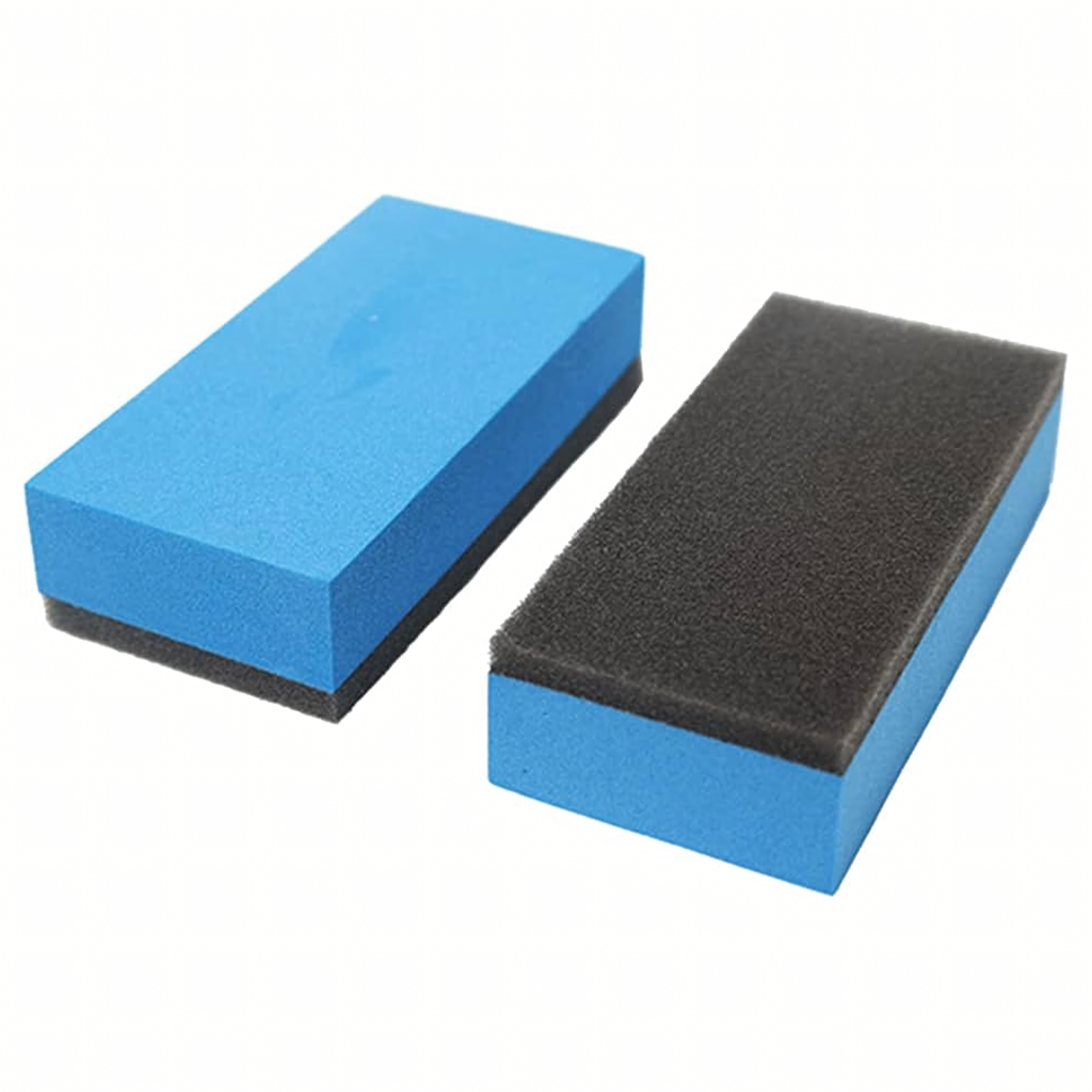 Cube applicator for applying quartz coatings, ceramics and waxes