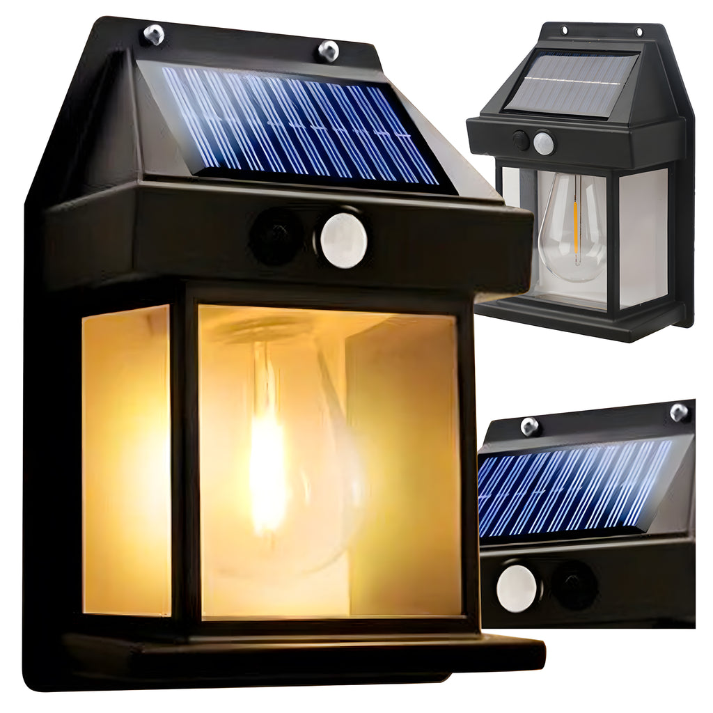 Päikeseenergia LED seinalatern liikumisanduriga